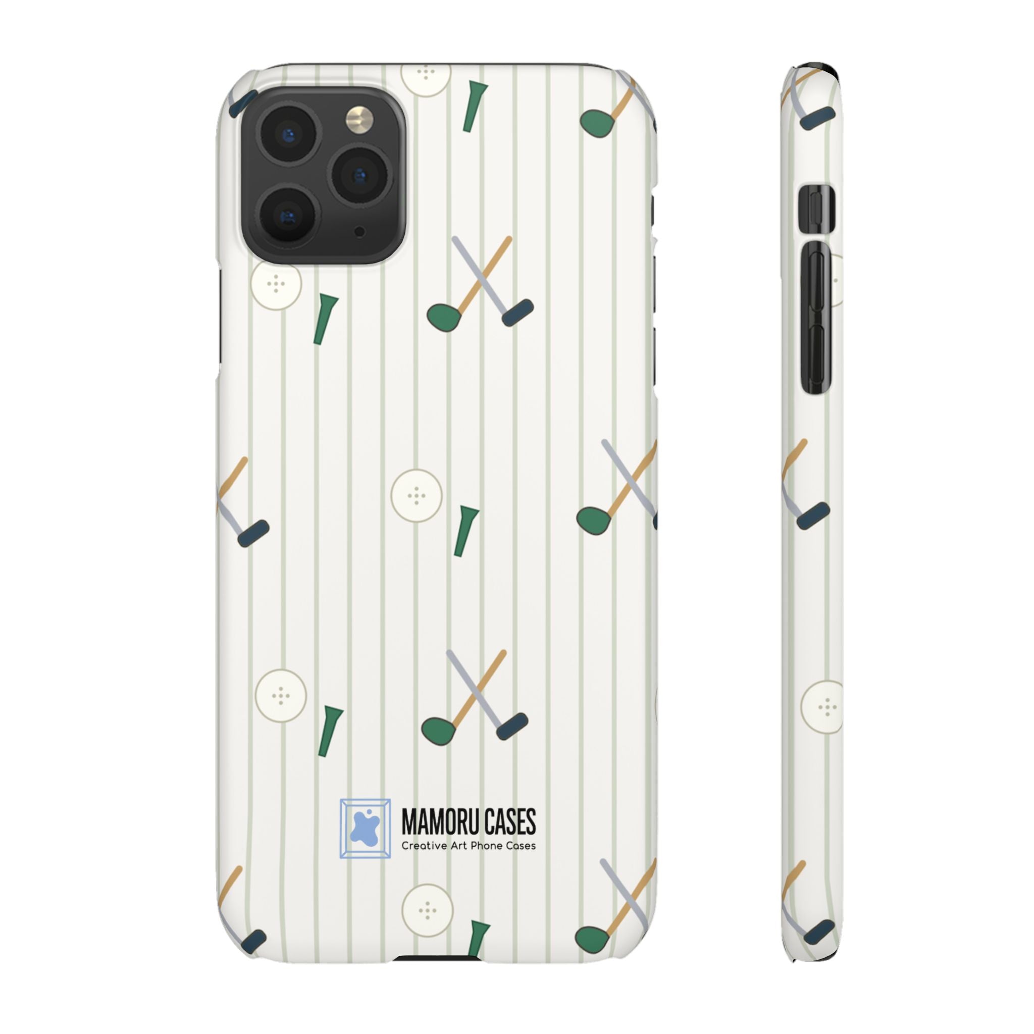 Mamoru Cases | Golf Pattern Snap Phone Case Tee & Mallet Design