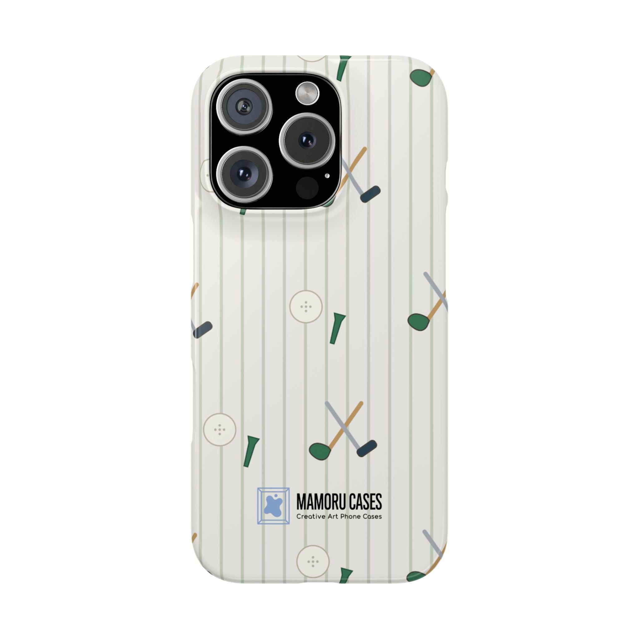 Mamoru Cases | Golf Pattern Snap Phone Case Tee & Mallet Design