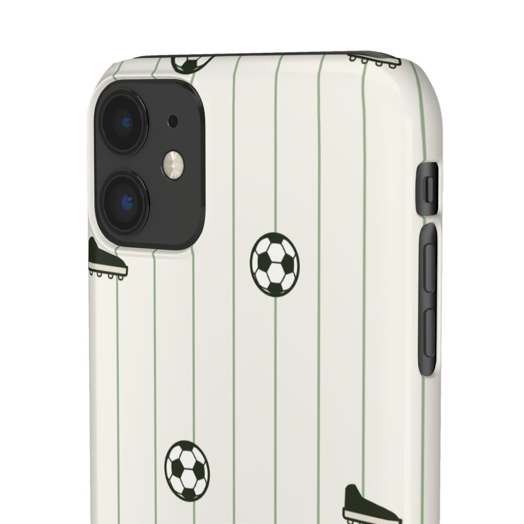 Soccer Pattern Snap Phone Case - Athletic Ball & Cleat Design