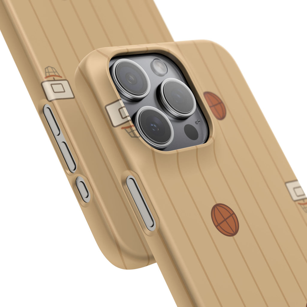 Basketball Court Phone Case — Slim Protective Snap Case with Hoops Pattern