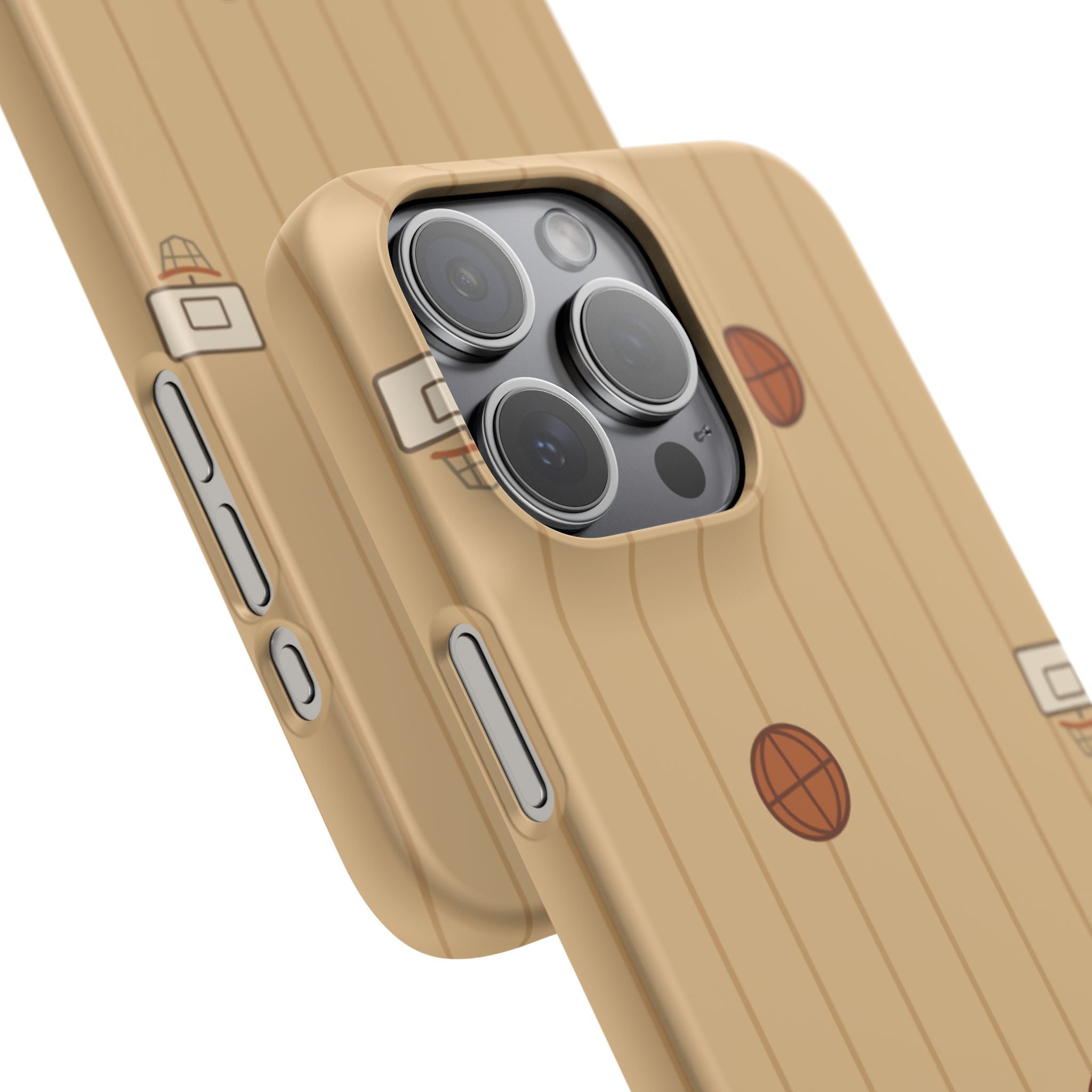 Basketball Court Phone Case — Slim Protective Snap Case with Hoops Pattern