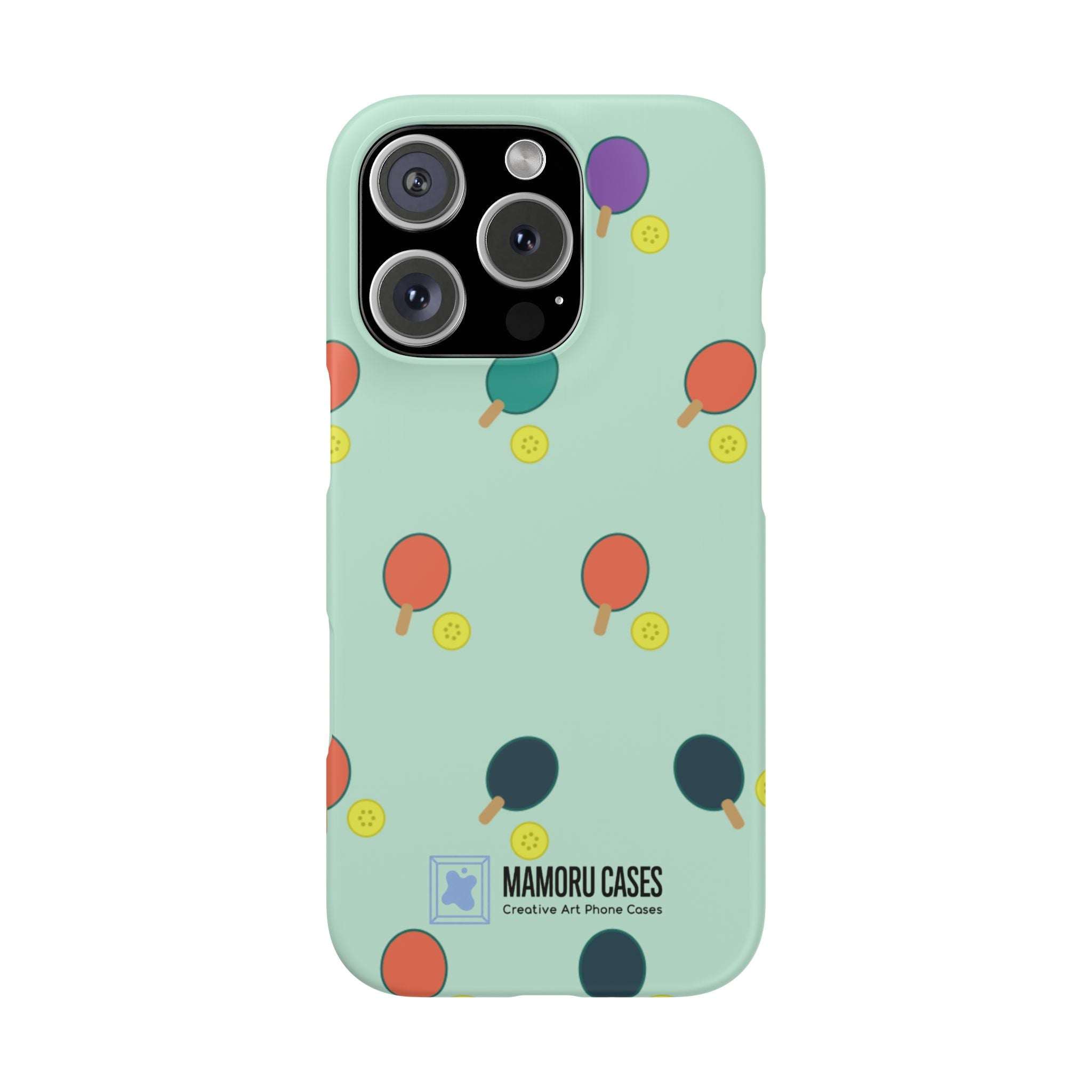 Ping Pong Paddle Pattern Phone Case — Mint Athletic Phone Cover