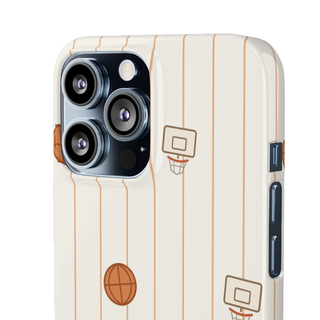 Basketball Pattern Phone Case — Cute Hoops Snap Case