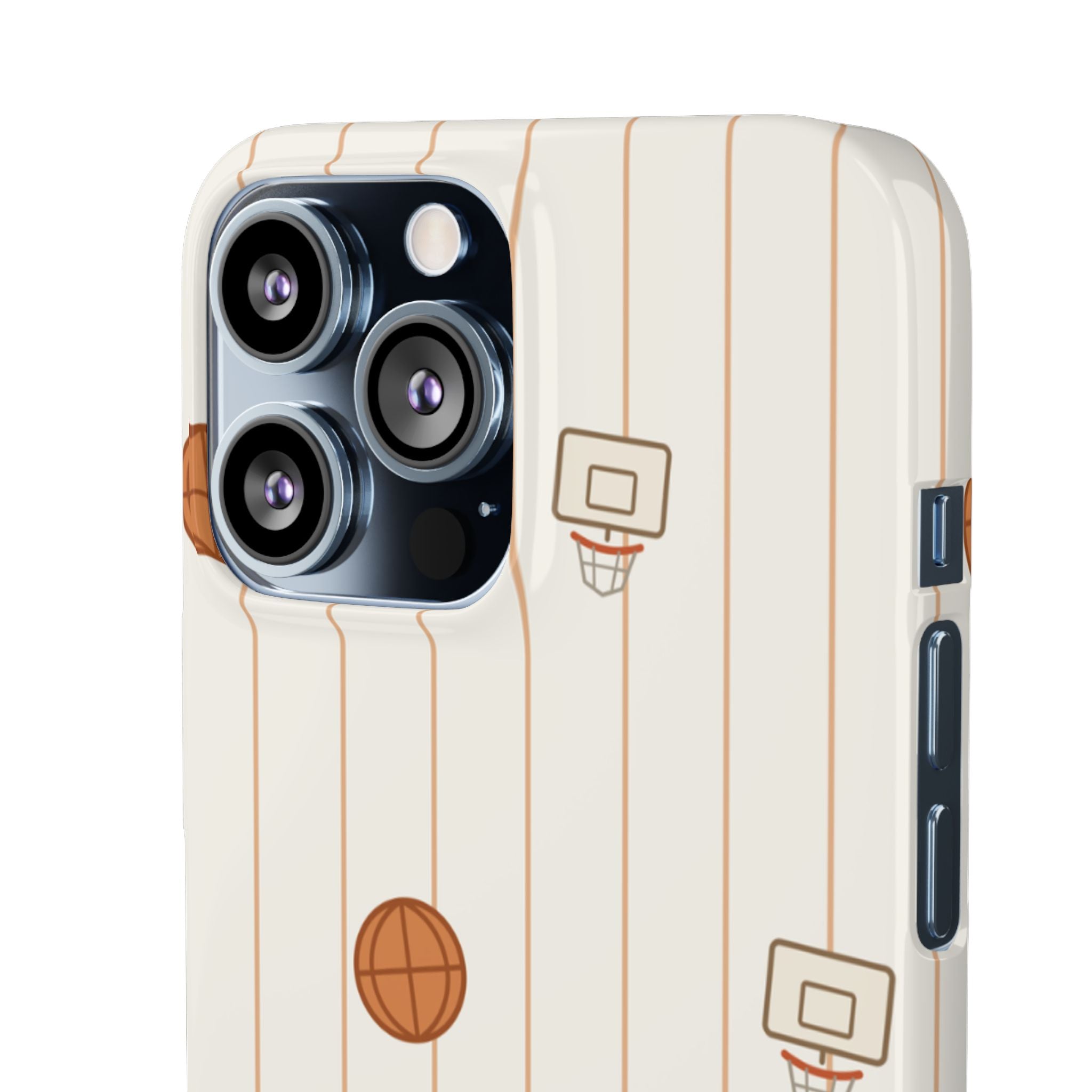 Basketball Pattern Phone Case — Cute Hoops Snap Case