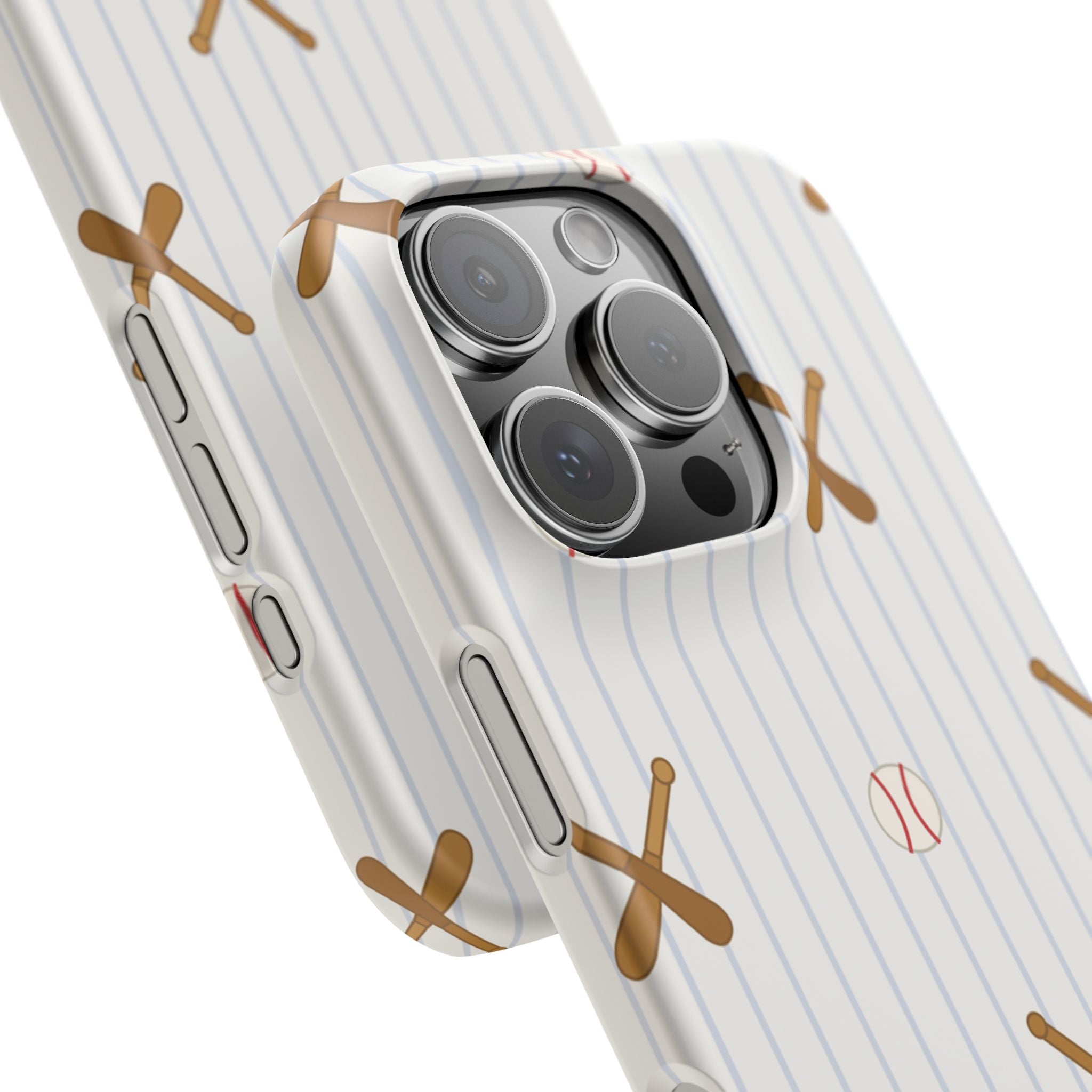 Baseball Pattern Phone Case — Bat & Ball Snap Case