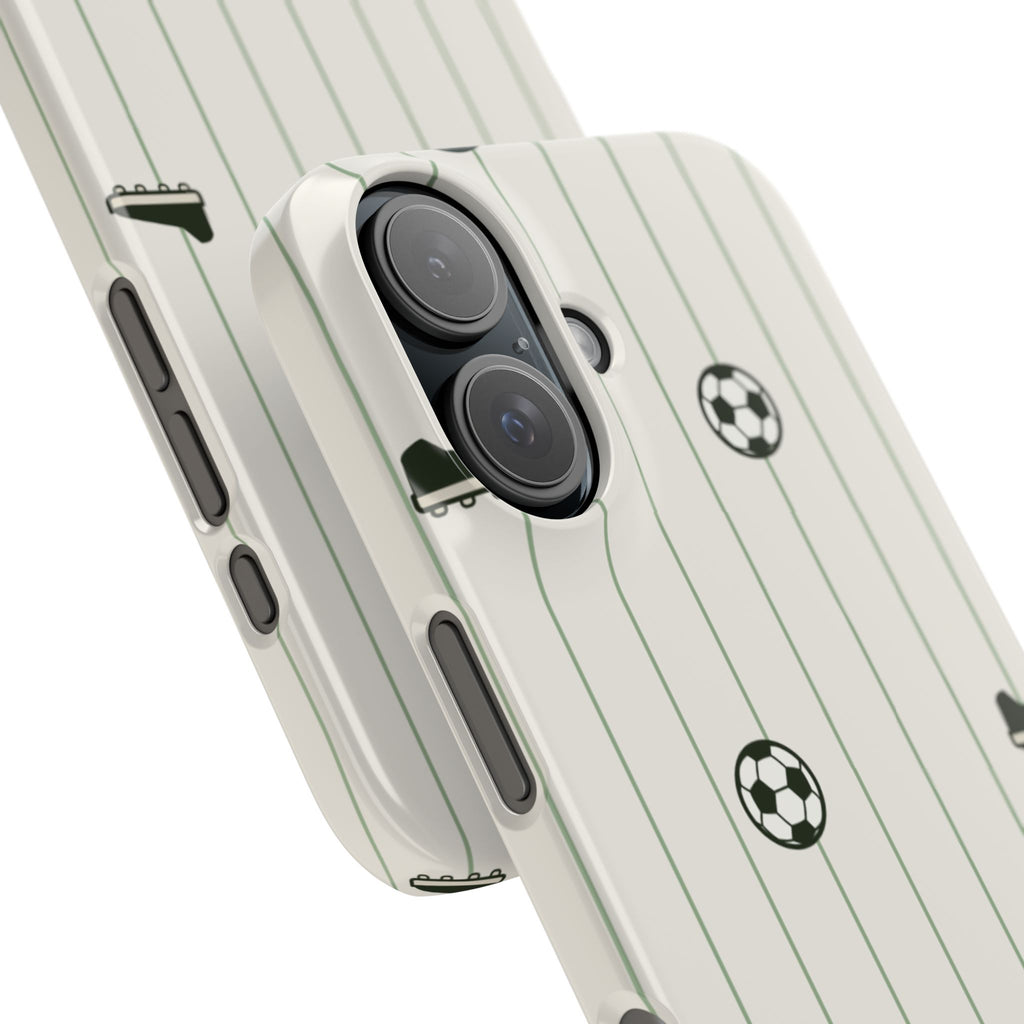 Soccer Pattern Snap Phone Case - Athletic Ball & Cleat Design