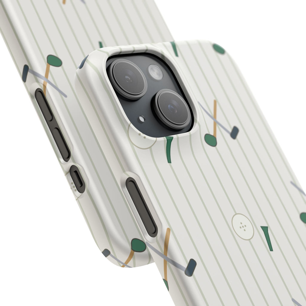 Mamoru Cases | Golf Pattern Snap Phone Case Tee & Mallet Design