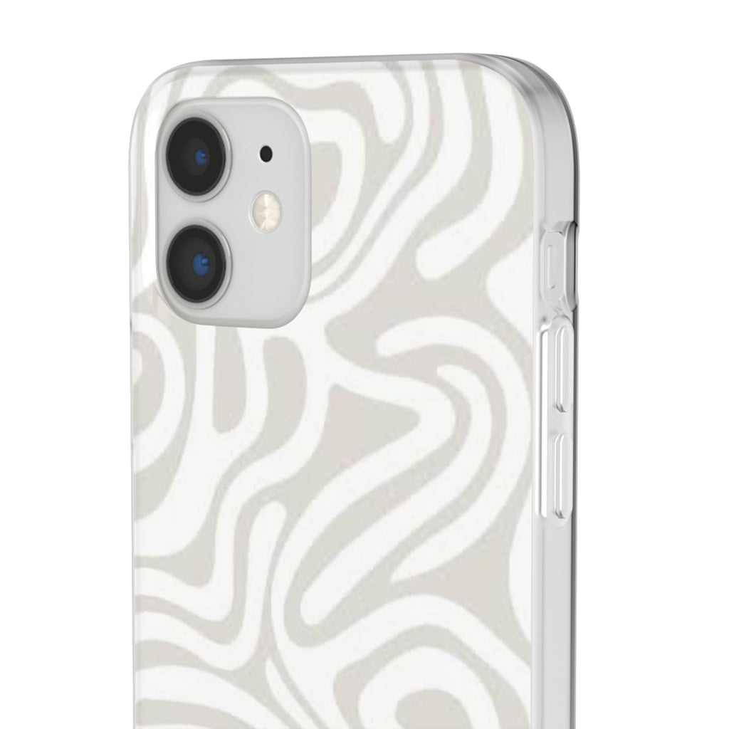 Abstract Neutral Swirl Phone Case — Flexible Protective Cover