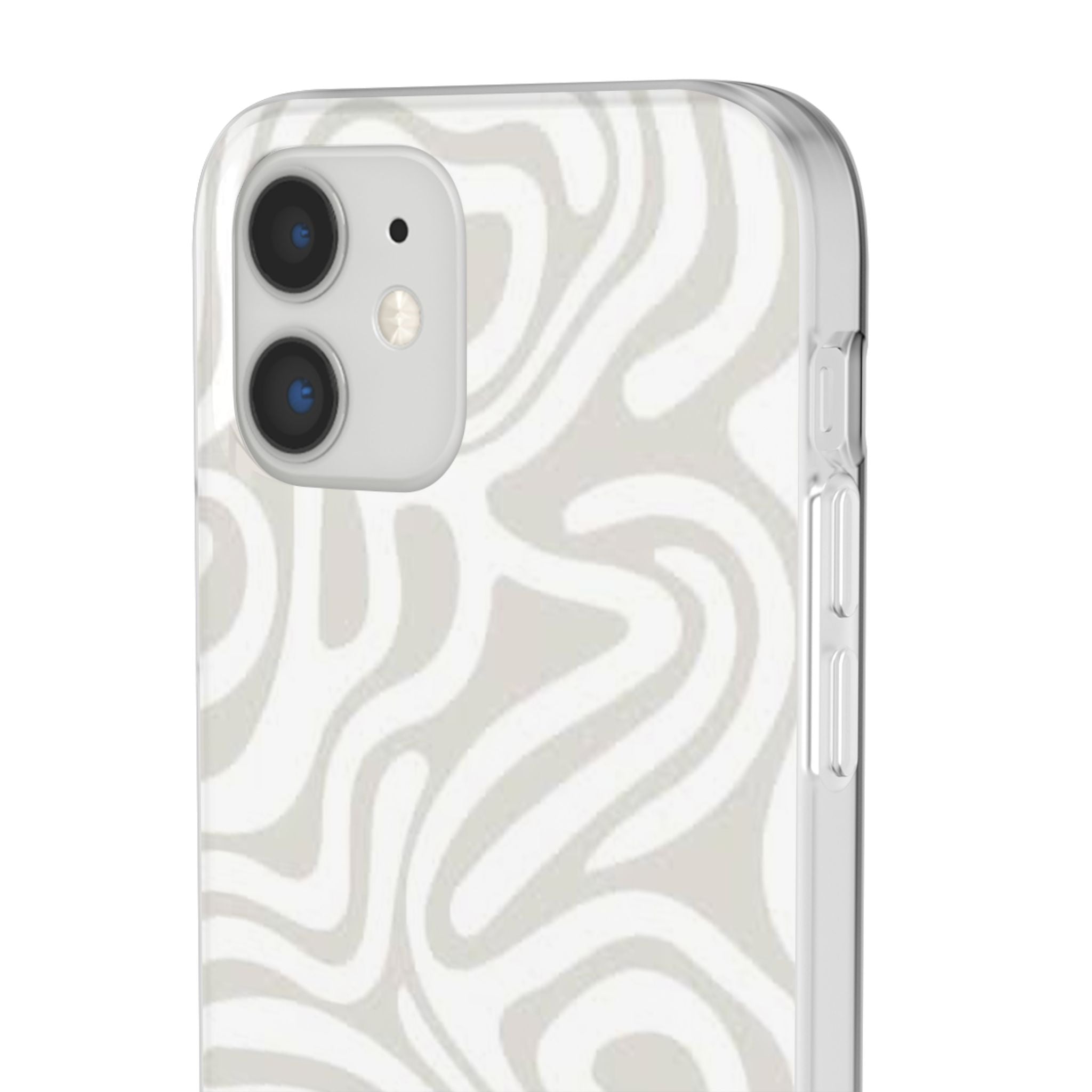 Abstract Neutral Swirl Phone Case — Flexible Protective Cover
