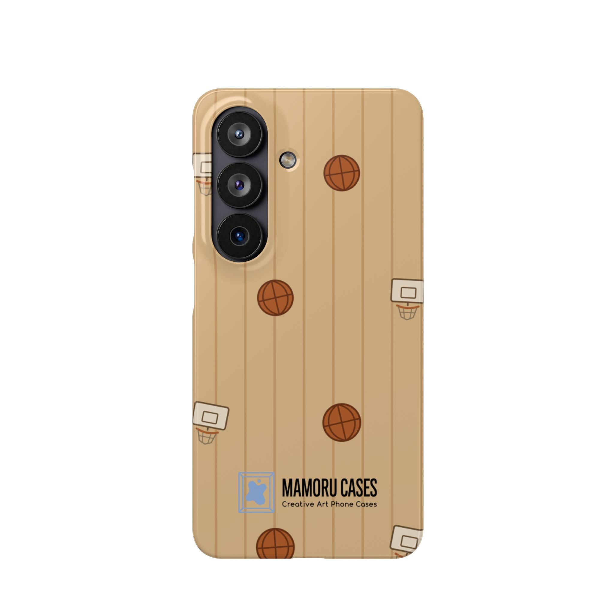 Basketball Court Phone Case — Slim Protective Snap Case with Hoops Pattern