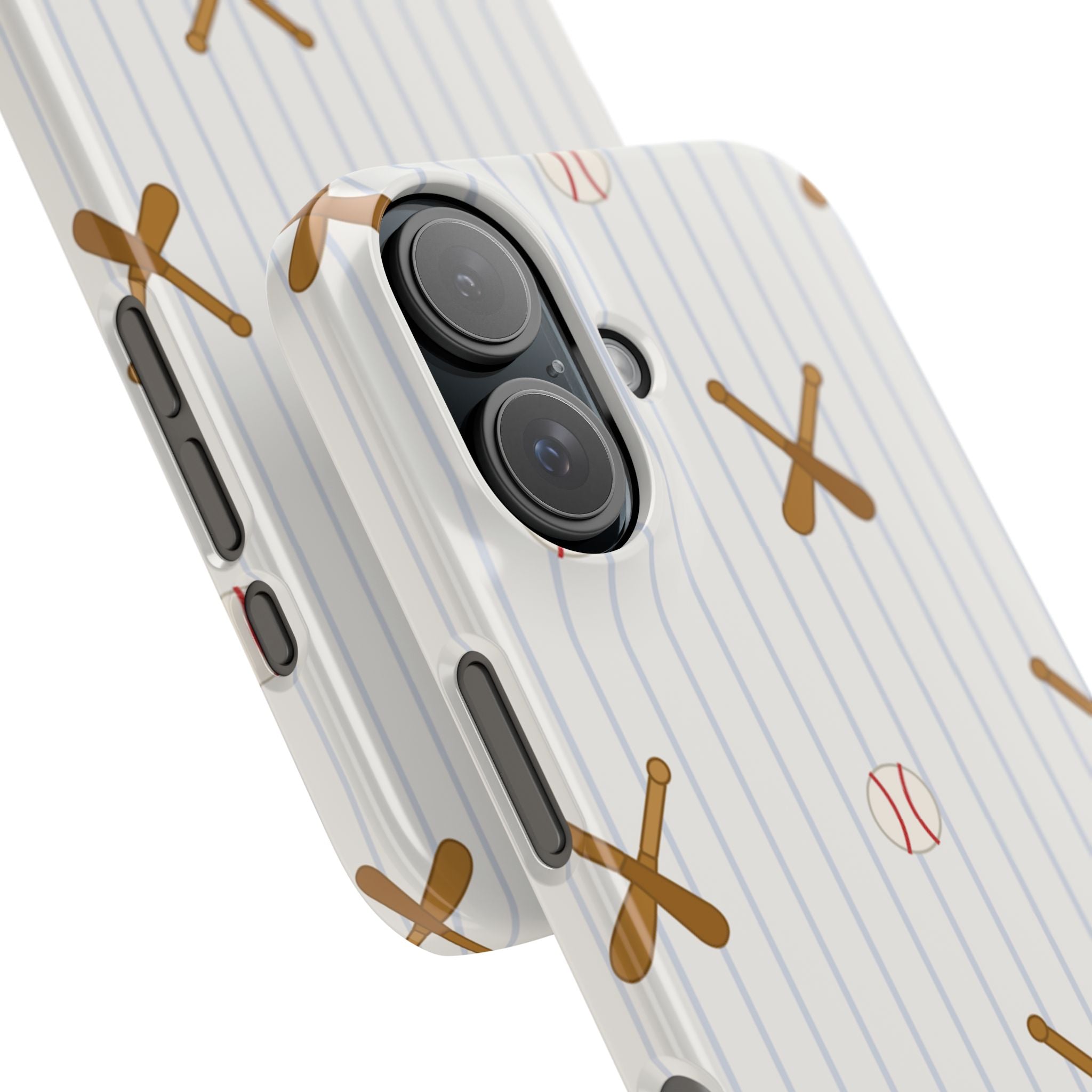 Baseball Pattern Phone Case — Bat & Ball Snap Case