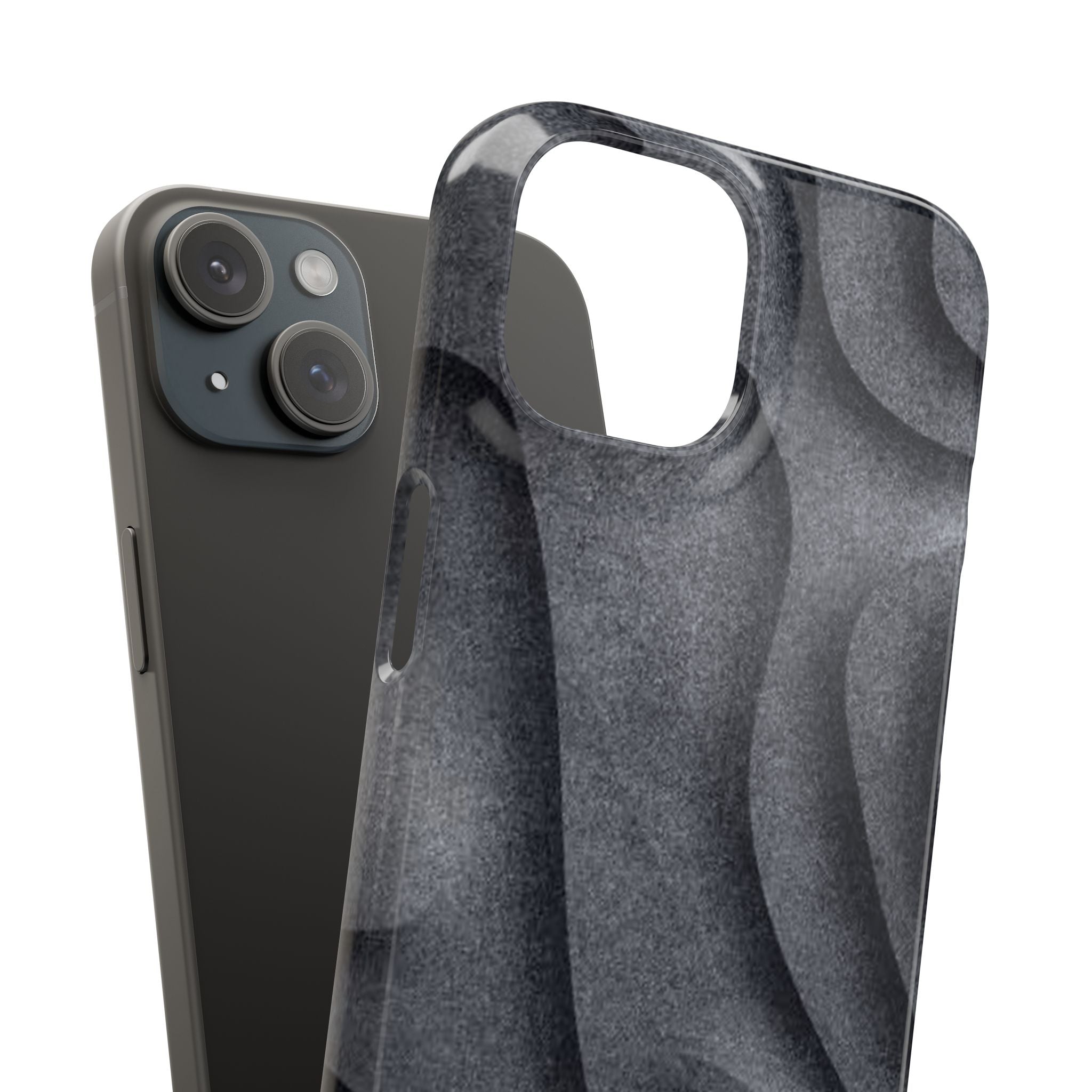 Phone Case — Textured Charcoal Wave Snap Case