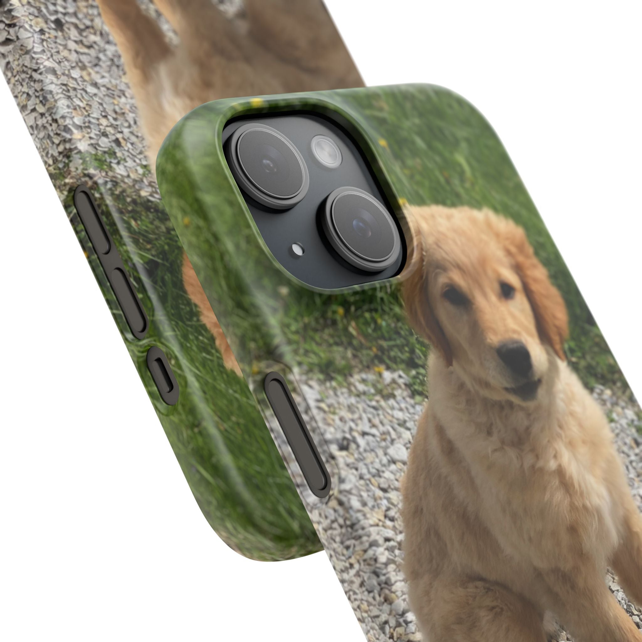 Phone Case — Cute Golden Retriever Puppy Photo Protective Snap Case