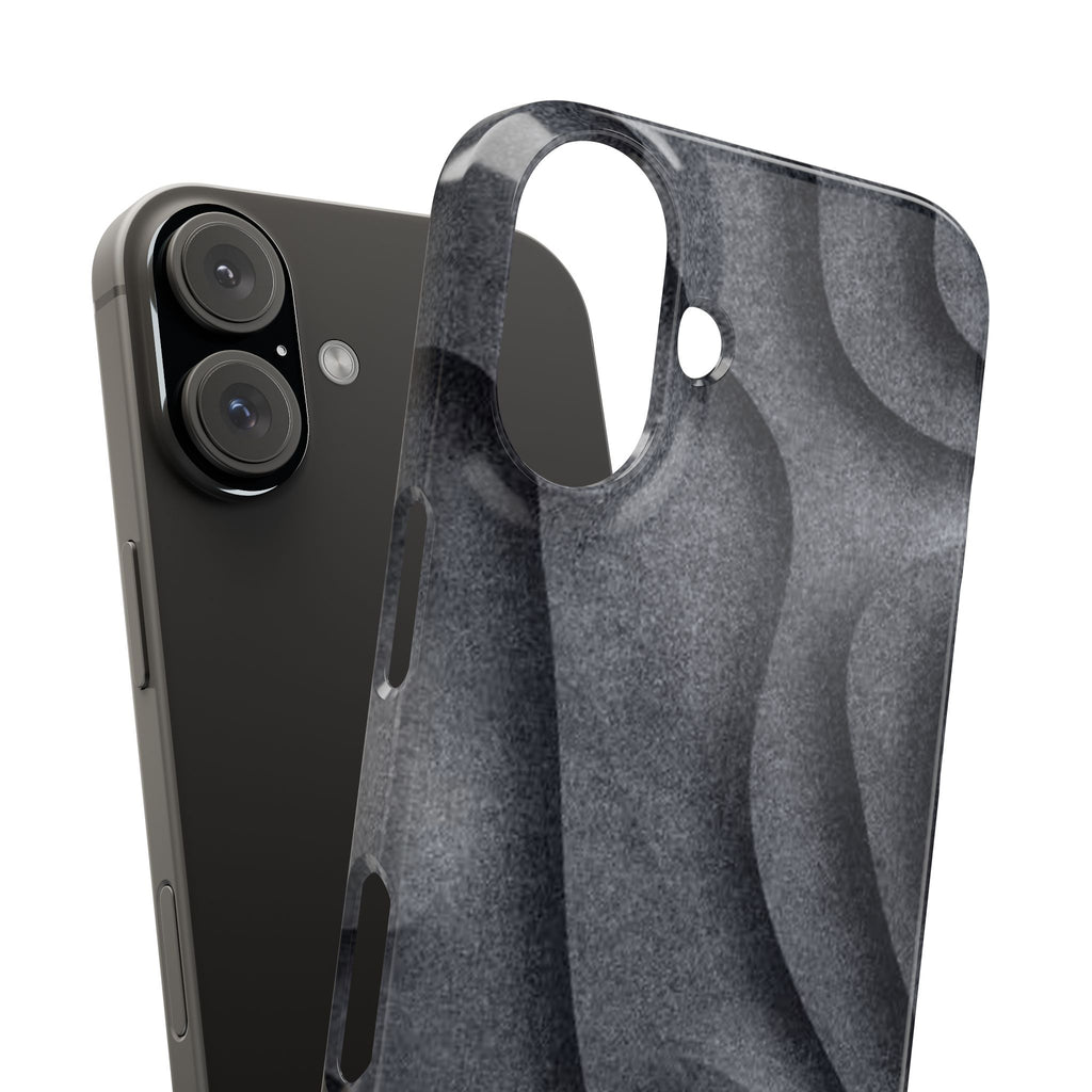 Phone Case — Textured Charcoal Wave Snap Case