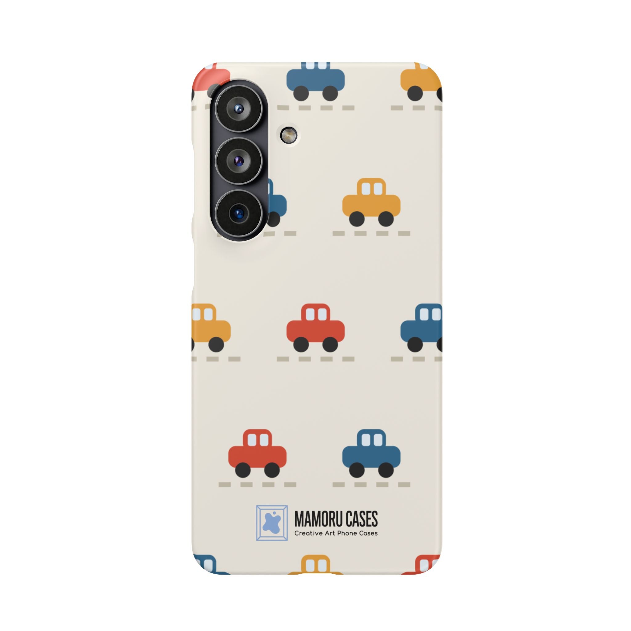Cute Retro Toy Car Phone Case — Colorful Kids Pattern Snap Case