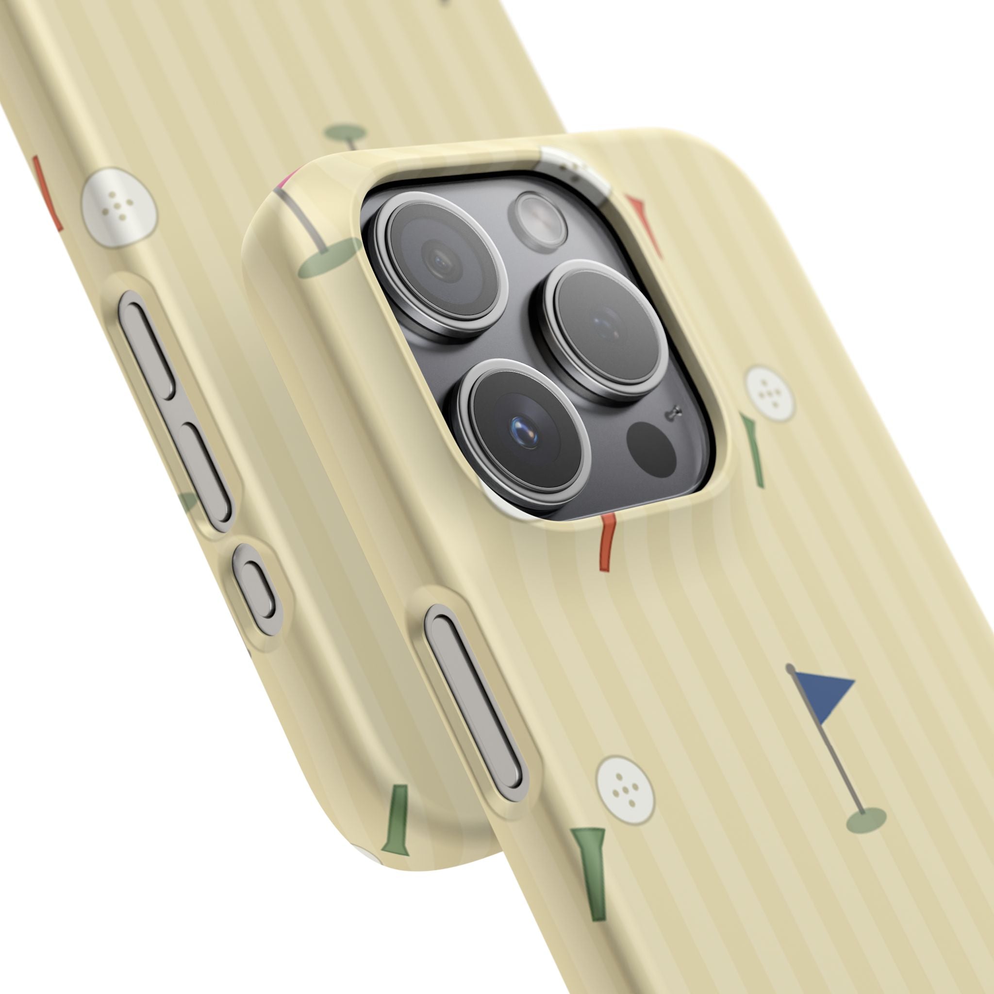 Golf Tee & Button Pattern Phone Case — Slim Snap Phone Case