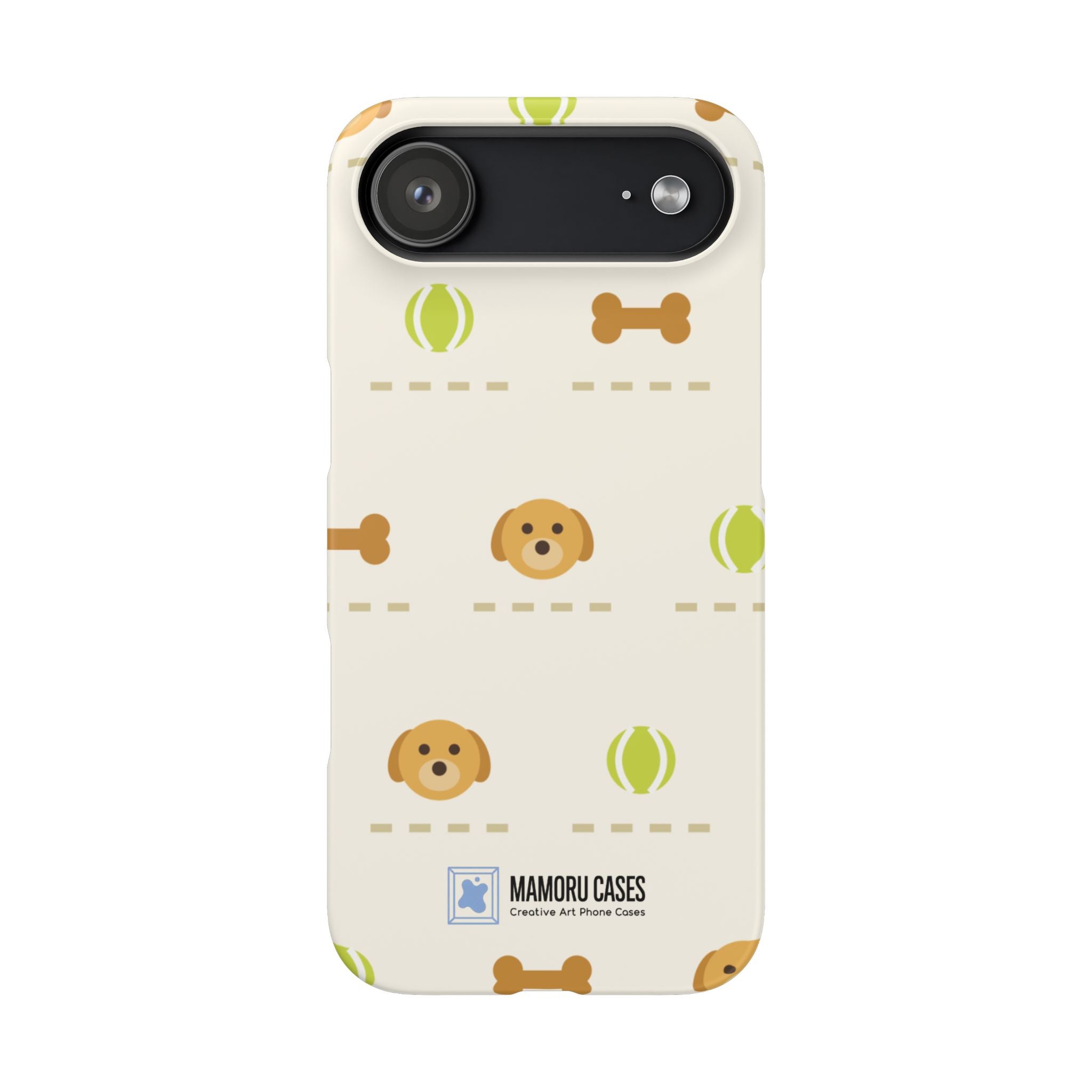Cute Puppy Pattern Phone Case — Dog, Bone & Tennis Ball Snap Case