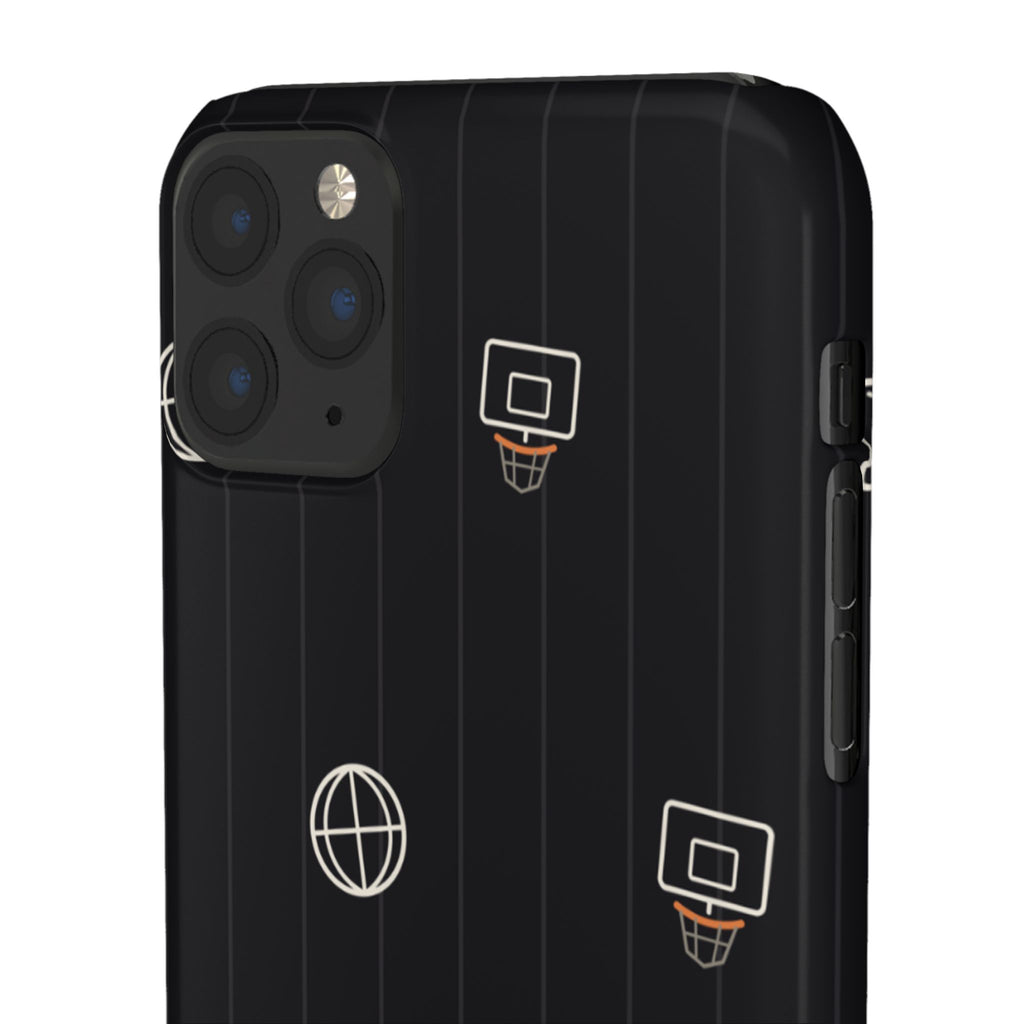 Snap Case — Black Minimalist Basketball & Street Icons Phone Case