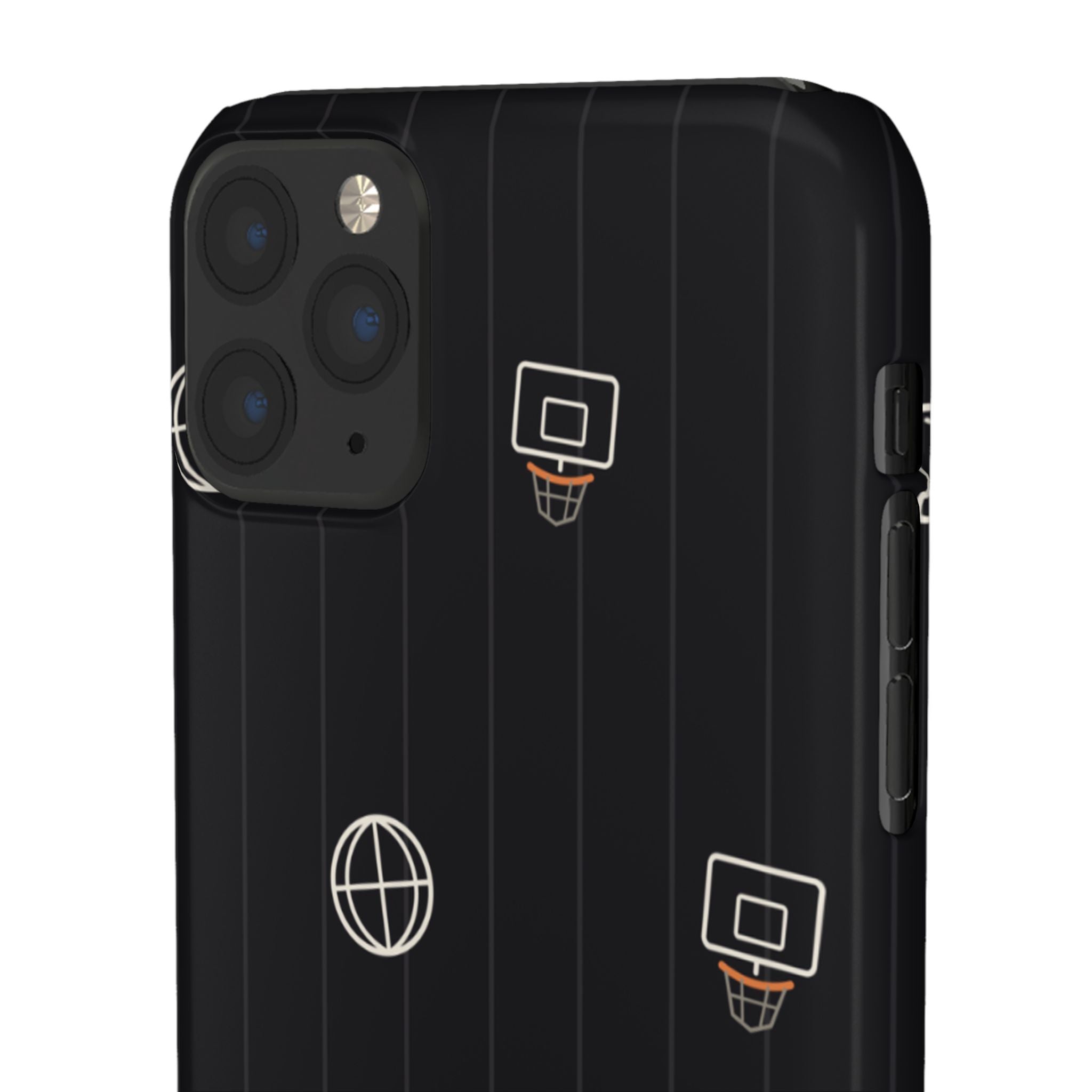 Snap Case — Black Minimalist Basketball & Street Icons Phone Case