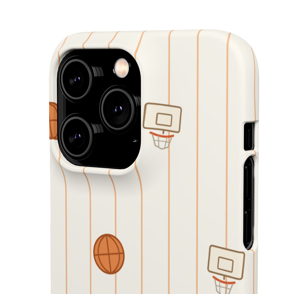 Basketball Pattern Phone Case — Cute Hoops Snap Case