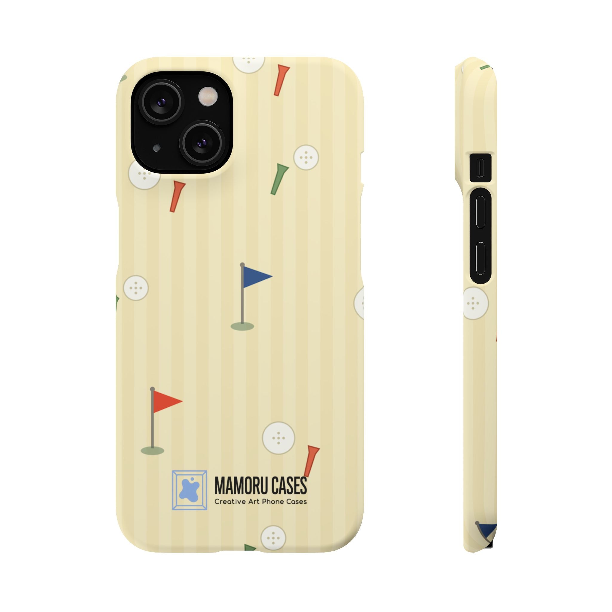 Golf Tee & Button Pattern Phone Case — Slim Snap Phone Case