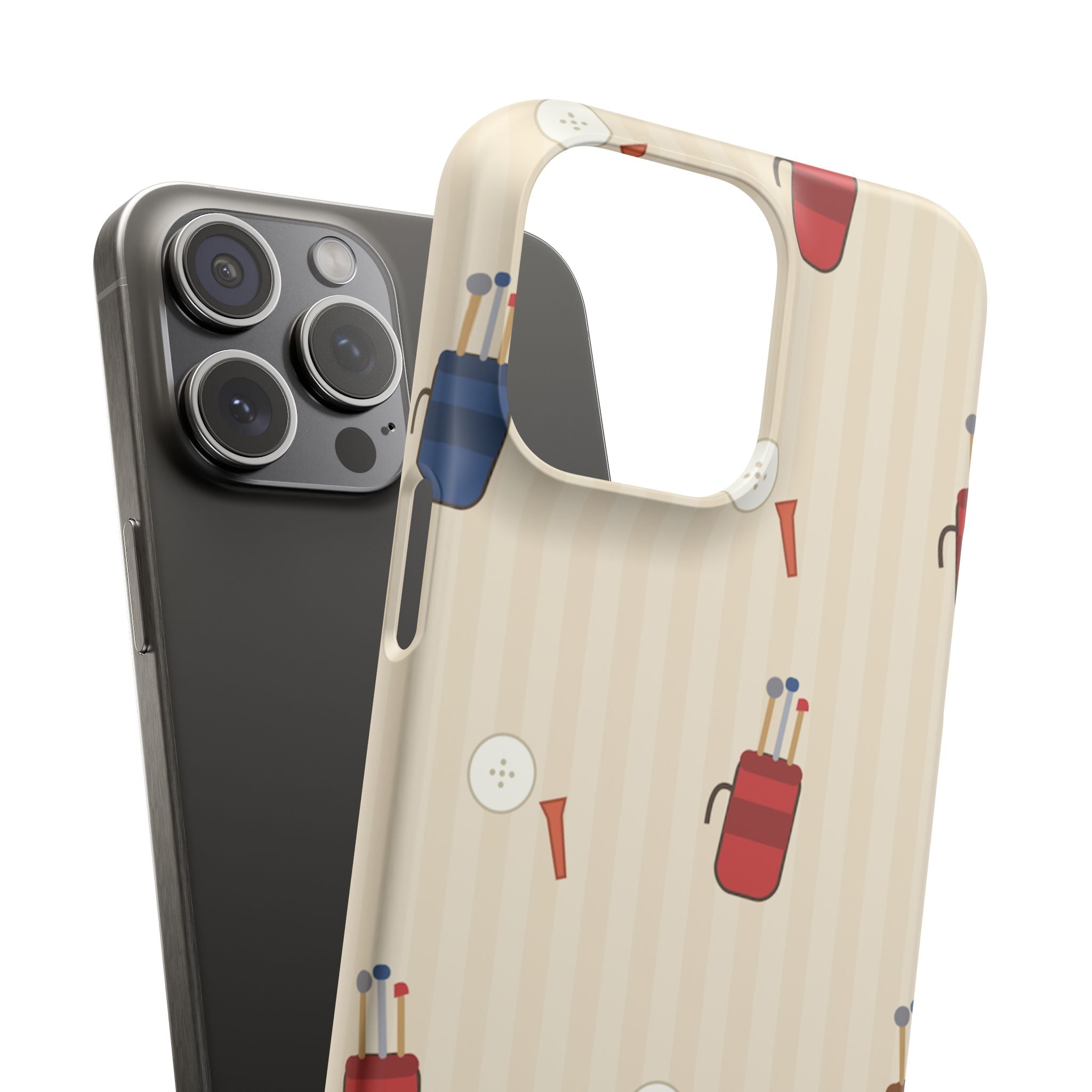 Golf Pattern Phone Case — Retro Golf Bag & Tee iPhone Case