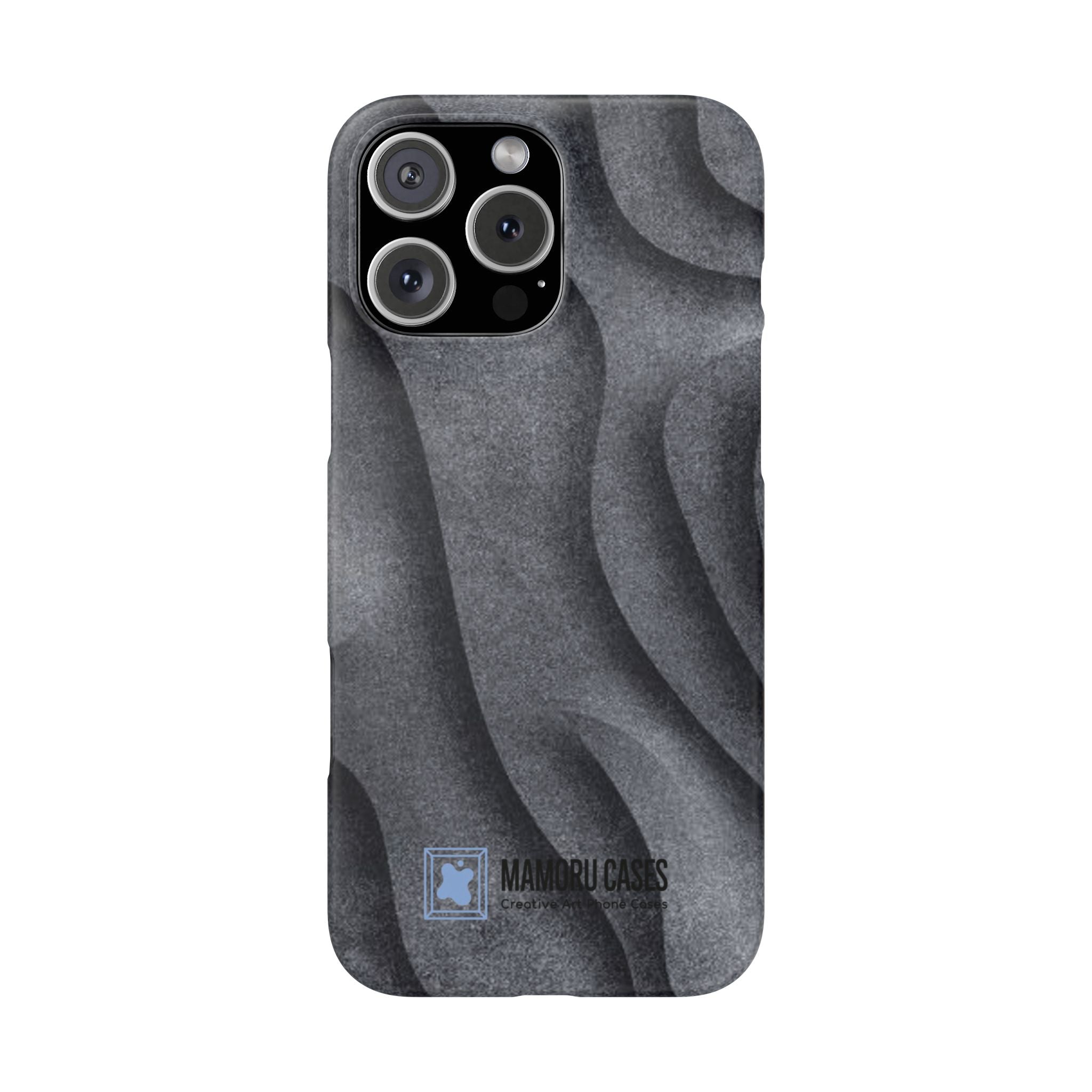Phone Case — Textured Charcoal Wave Snap Case
