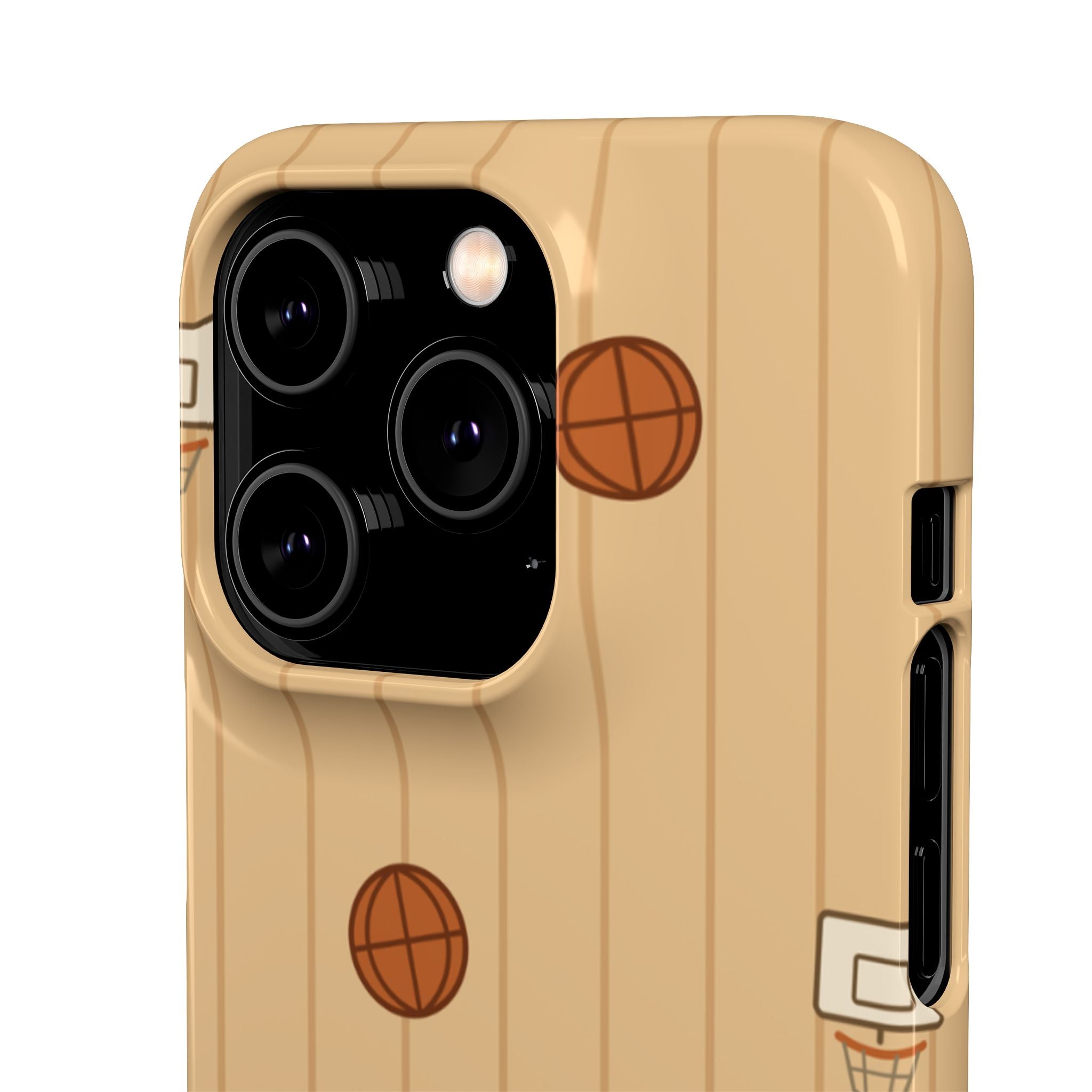Basketball Court Phone Case — Slim Protective Snap Case with Hoops Pattern