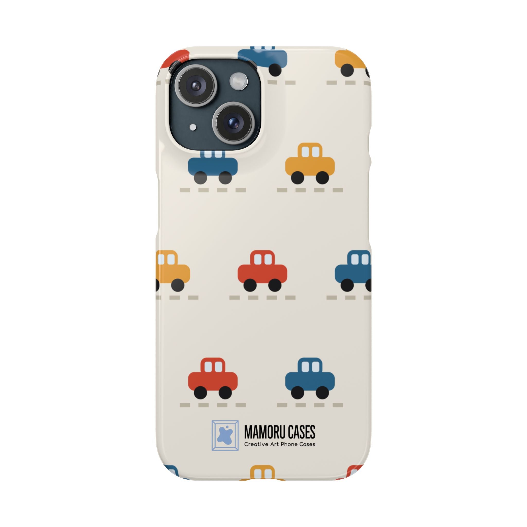 Cute Retro Toy Car Phone Case — Colorful Kids Pattern Snap Case