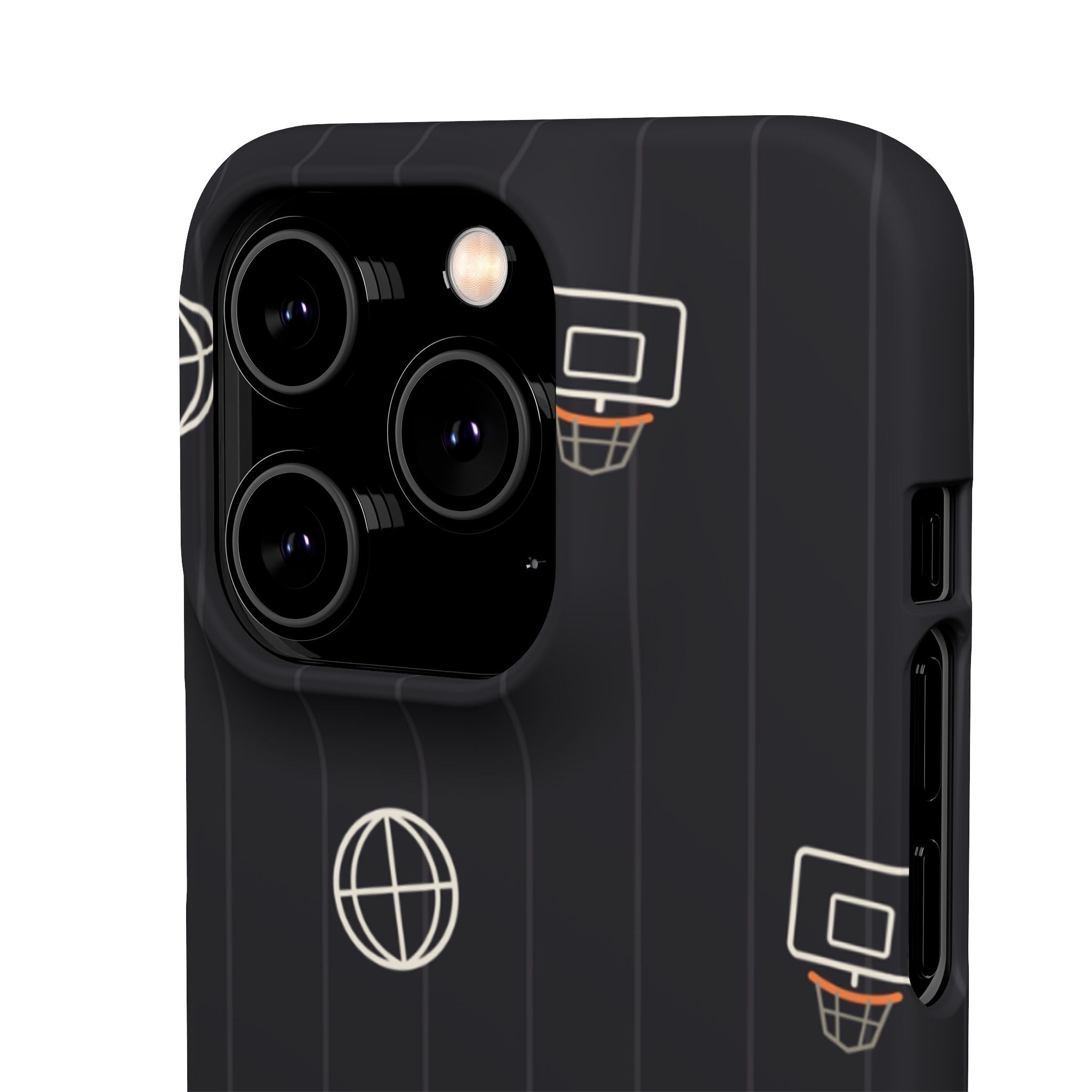 Snap Case — Black Minimalist Basketball & Street Icons Phone Case