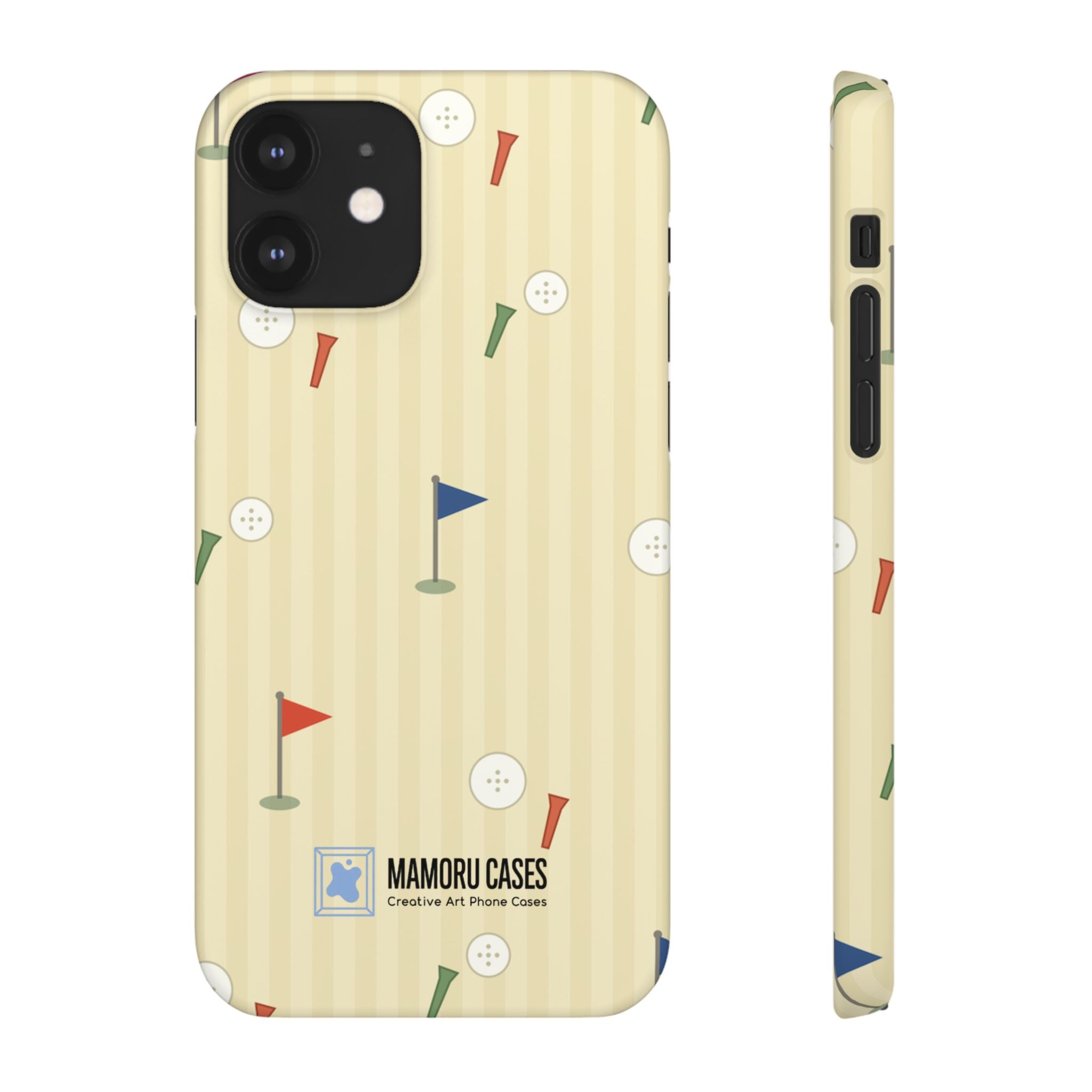 Golf Tee & Button Pattern Phone Case — Slim Snap Phone Case