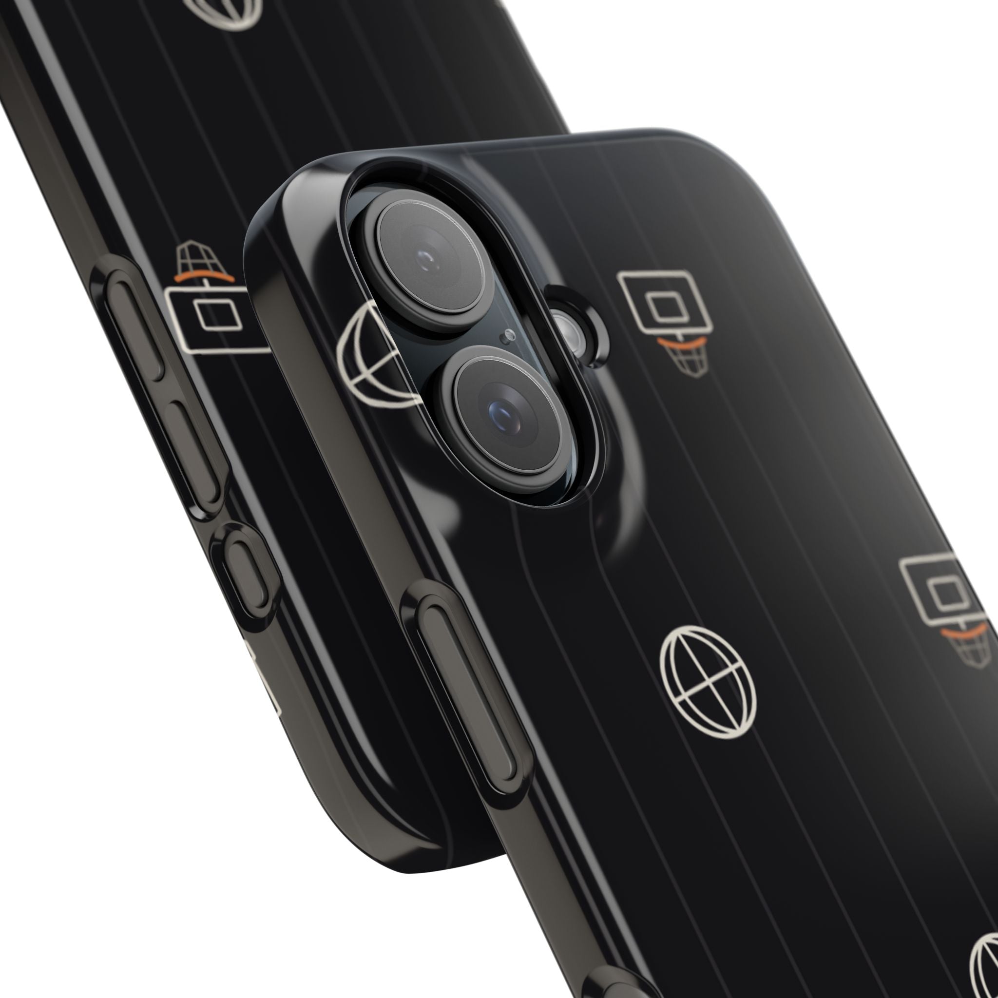 Snap Case — Black Minimalist Basketball & Street Icons Phone Case