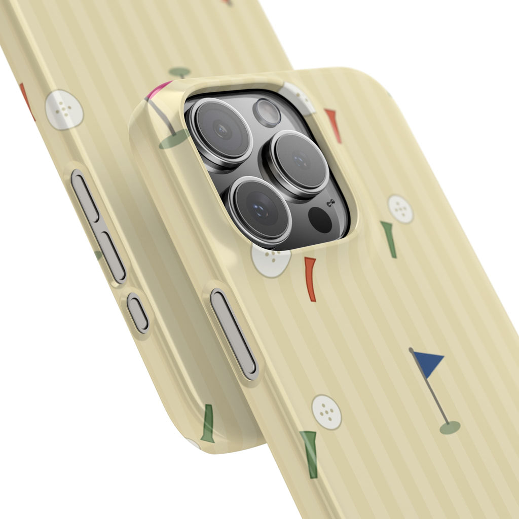 Golf Tee & Button Pattern Phone Case — Slim Snap Phone Case