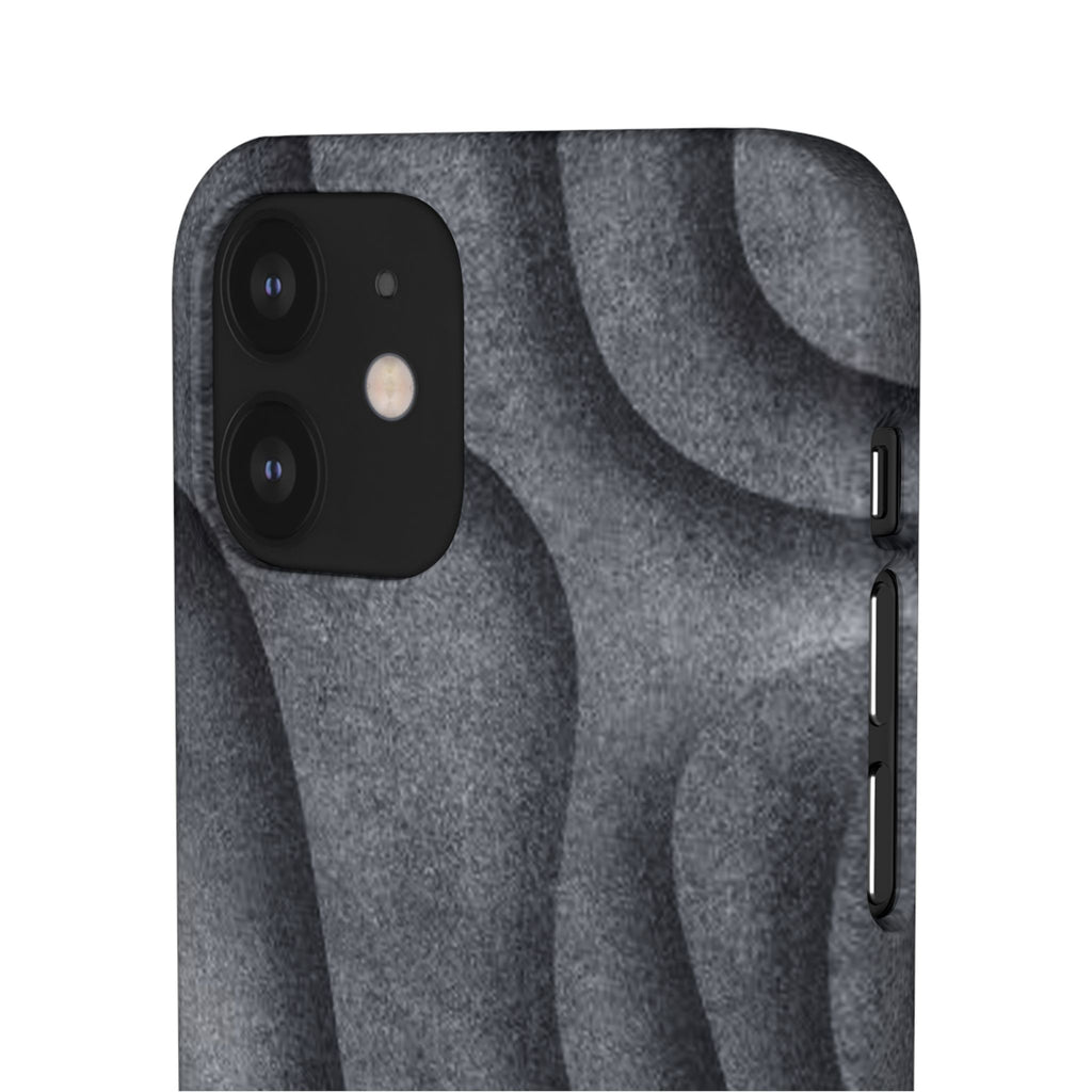 Phone Case — Textured Charcoal Wave Snap Case