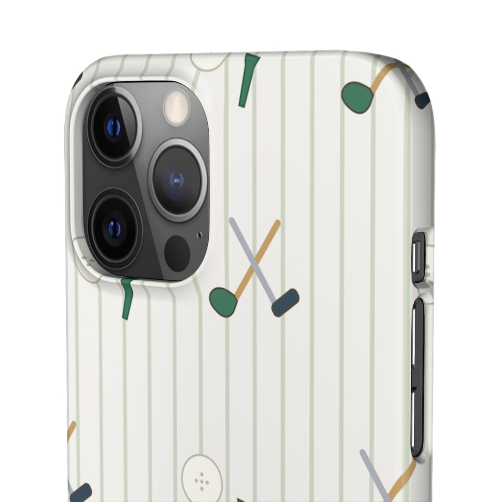 Mamoru Cases | Golf Pattern Snap Phone Case Tee & Mallet Design