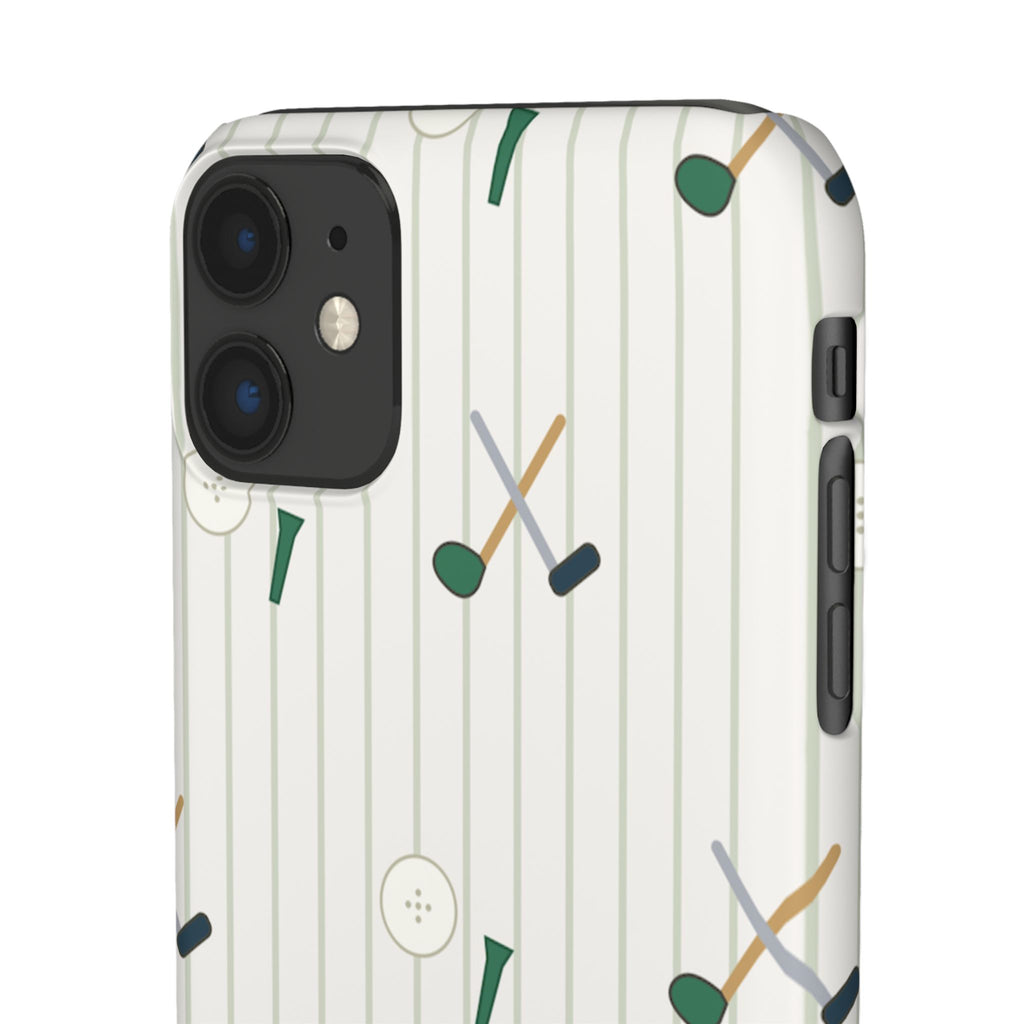 Mamoru Cases | Golf Pattern Snap Phone Case Tee & Mallet Design