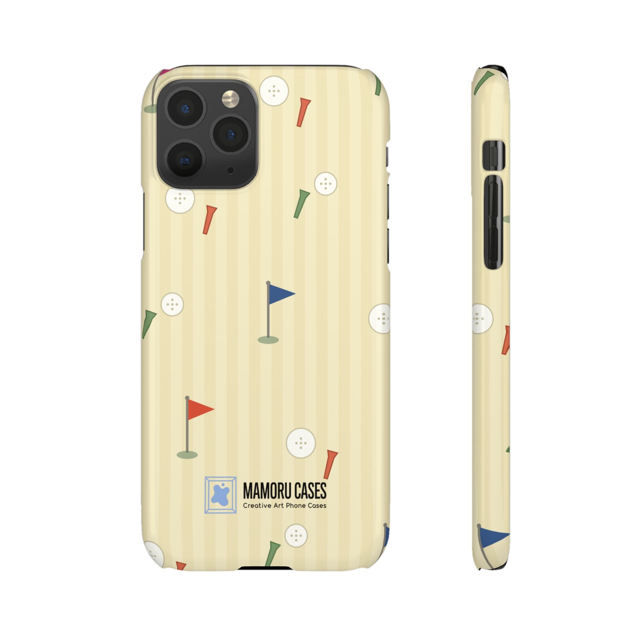 Golf Tee & Button Pattern Phone Case — Slim Snap Phone Case