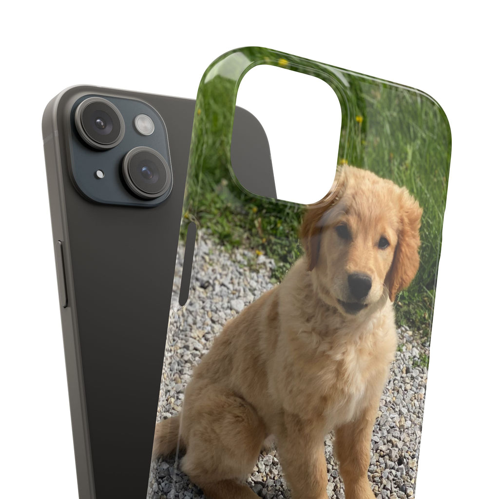 Phone Case — Cute Golden Retriever Puppy Photo Protective Snap Case