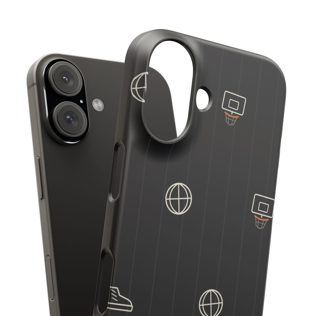 Snap Case — Black Minimalist Basketball & Street Icons Phone Case