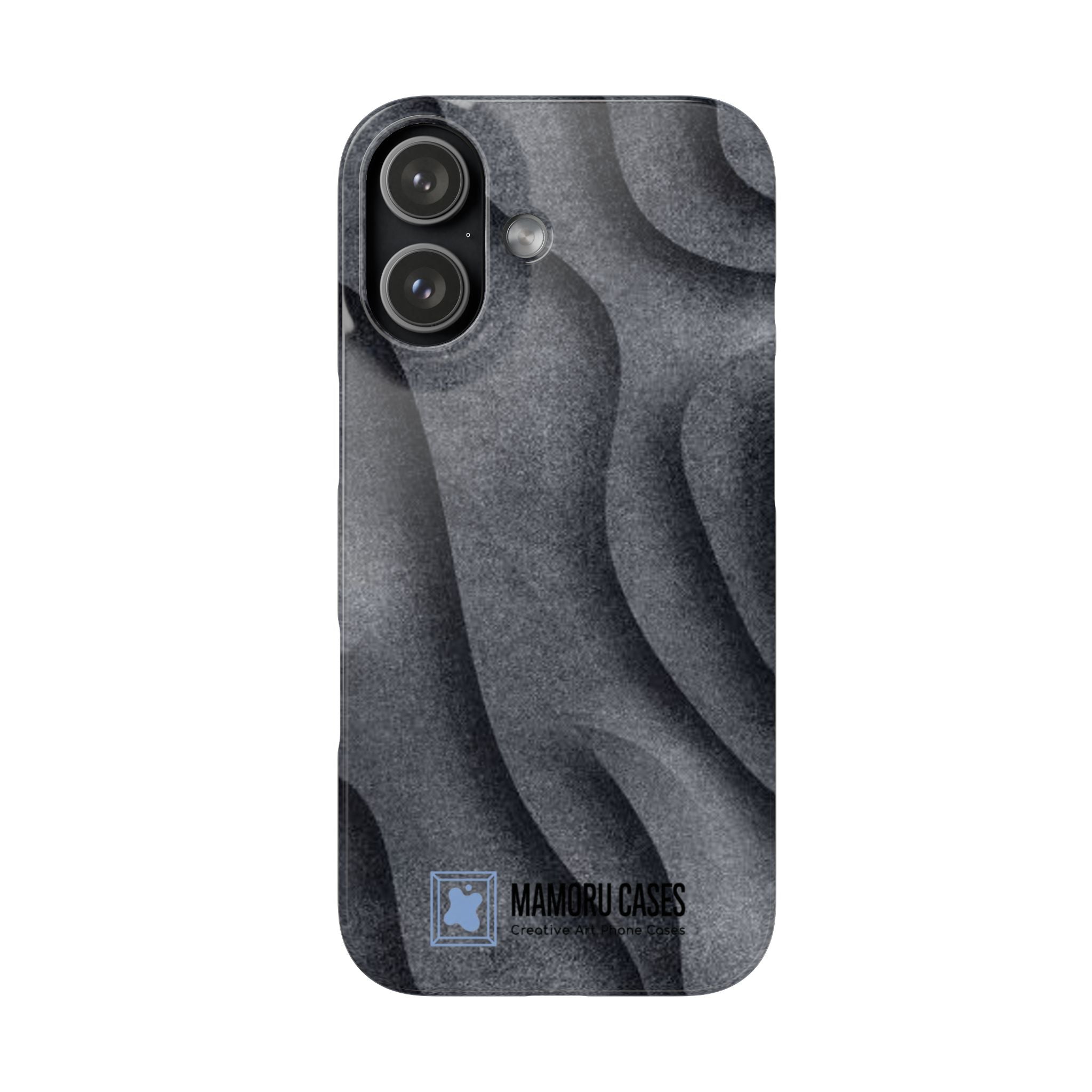 Phone Case — Textured Charcoal Wave Snap Case