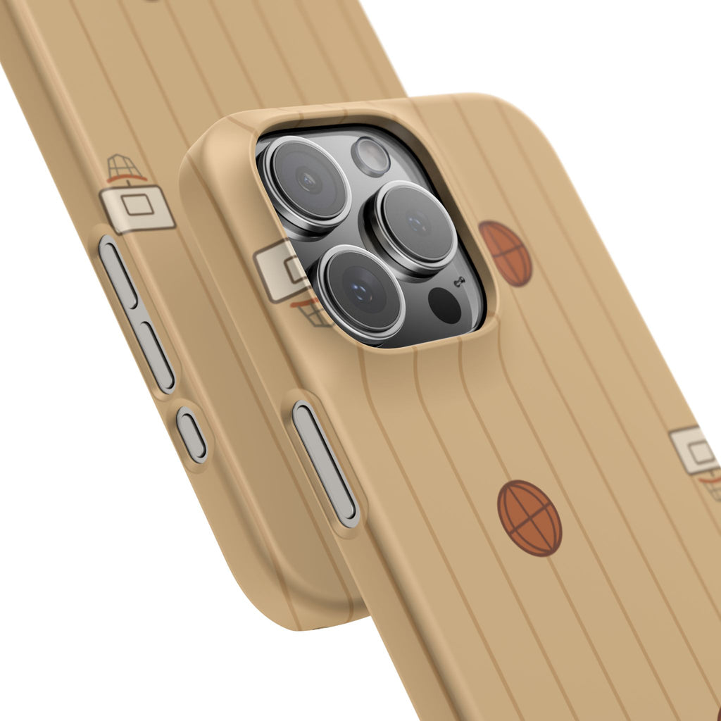 Basketball Court Phone Case — Slim Protective Snap Case with Hoops Pattern