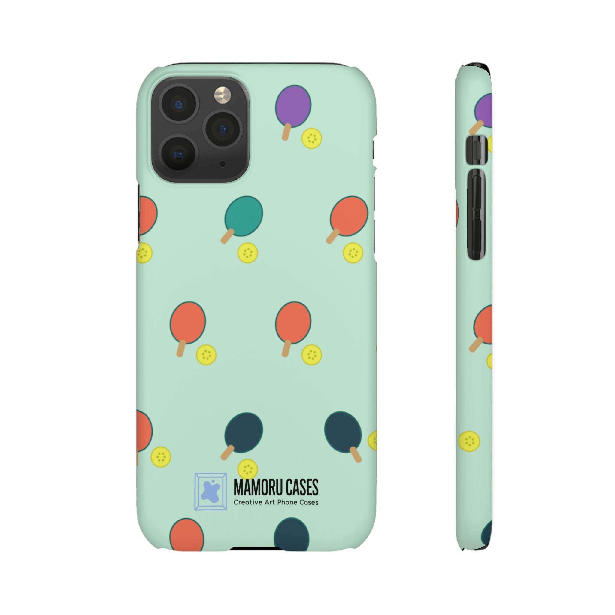 Ping Pong Paddle Pattern Phone Case — Mint Athletic Phone Cover