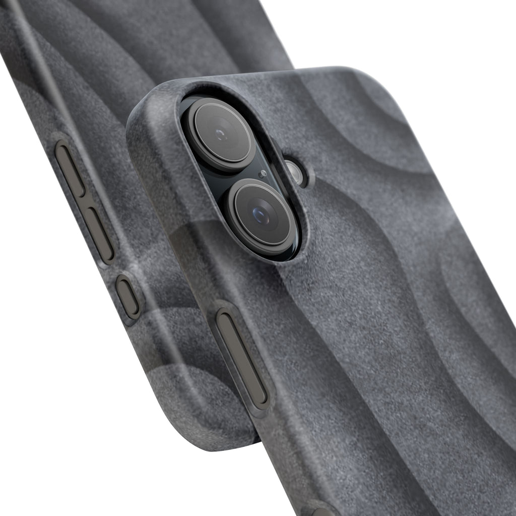 Phone Case — Textured Charcoal Wave Snap Case