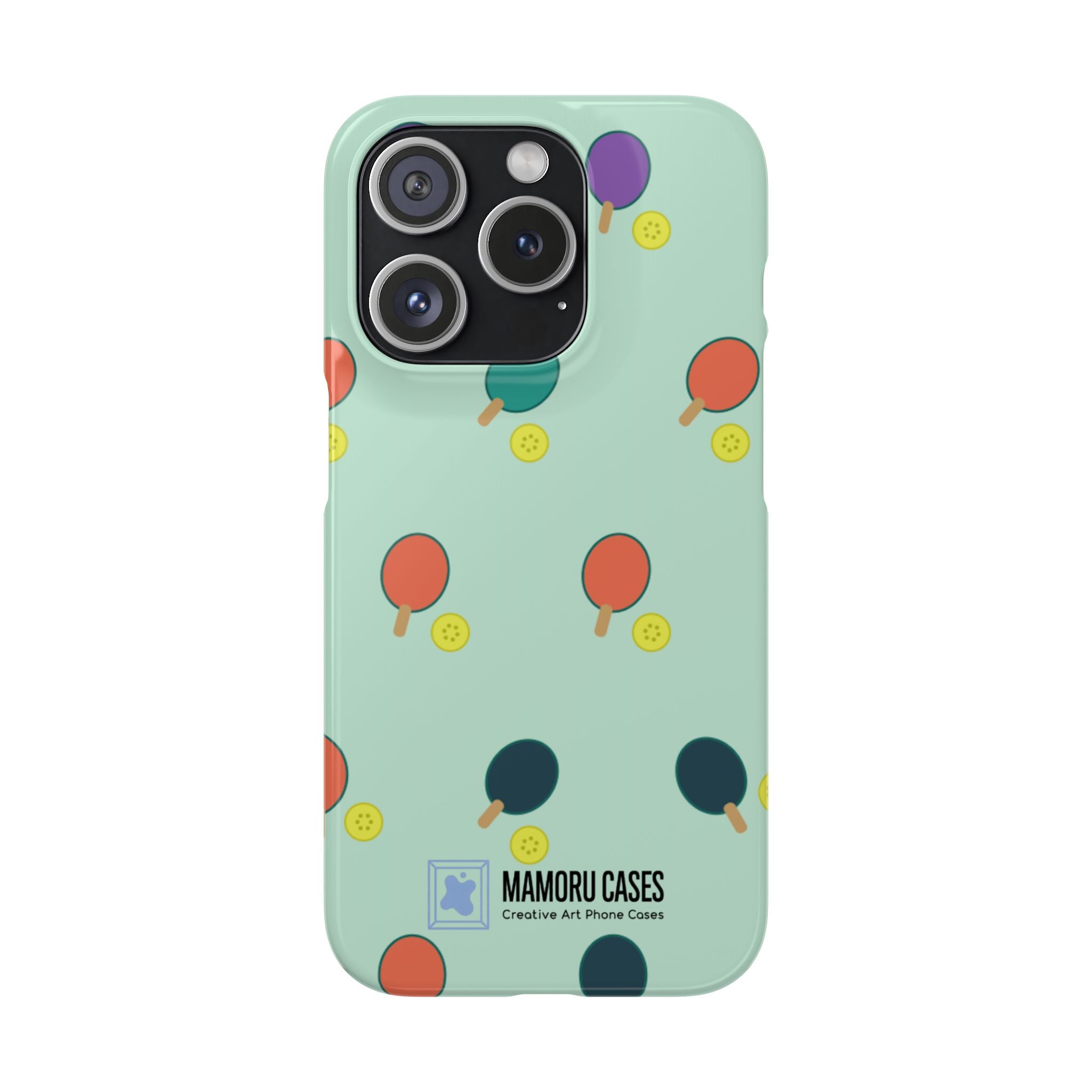 Ping Pong Paddle Pattern Phone Case — Mint Athletic Phone Cover