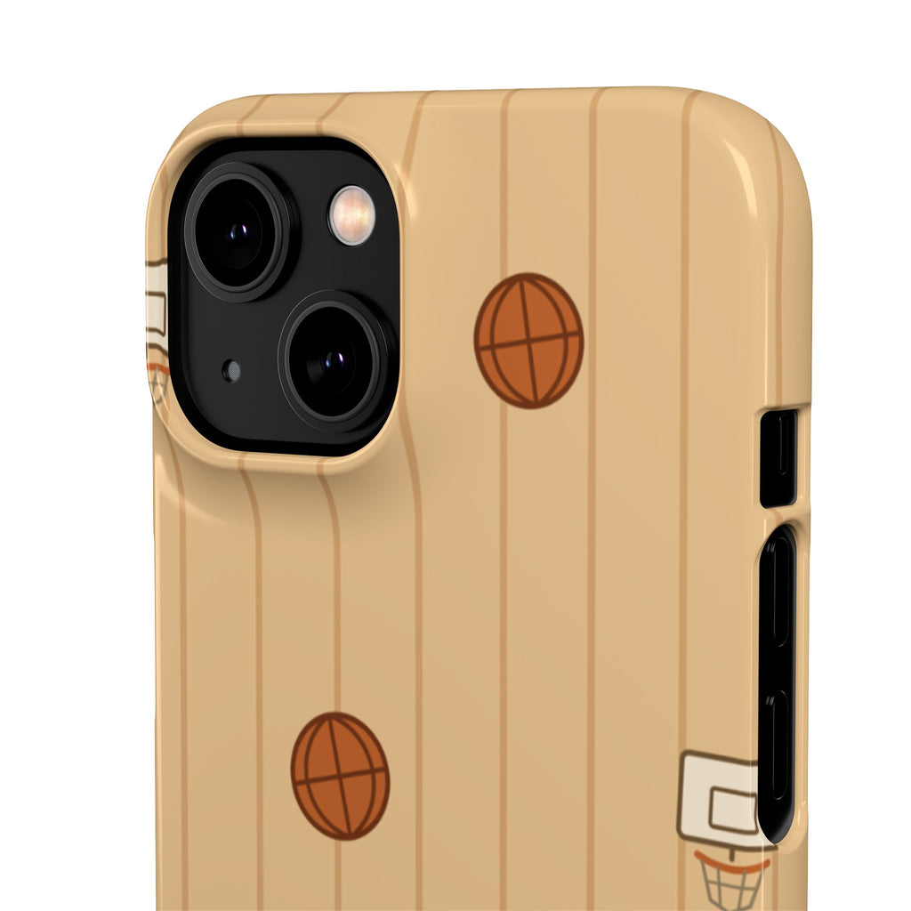 Basketball Court Phone Case — Slim Protective Snap Case with Hoops Pattern