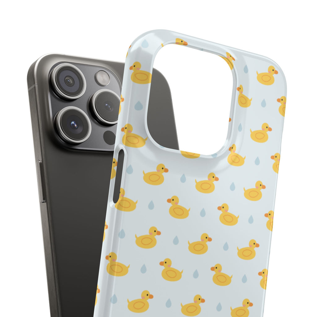 Rubber Duck Pattern Phone Case — Cute Yellow Ducks Waterproof Design