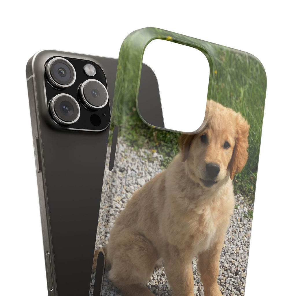 Phone Case — Cute Golden Retriever Puppy Photo Protective Snap Case