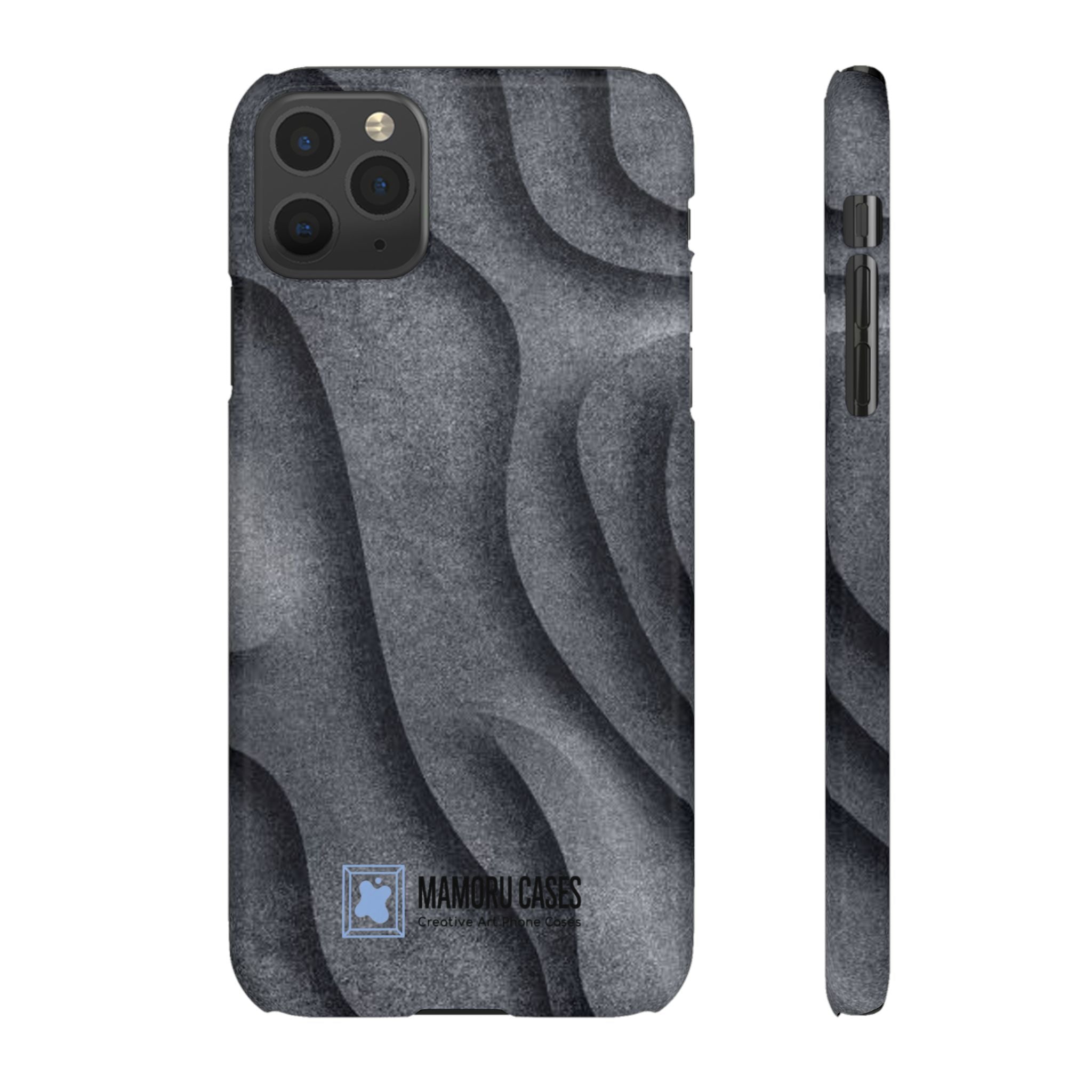 Phone Case — Textured Charcoal Wave Snap Case