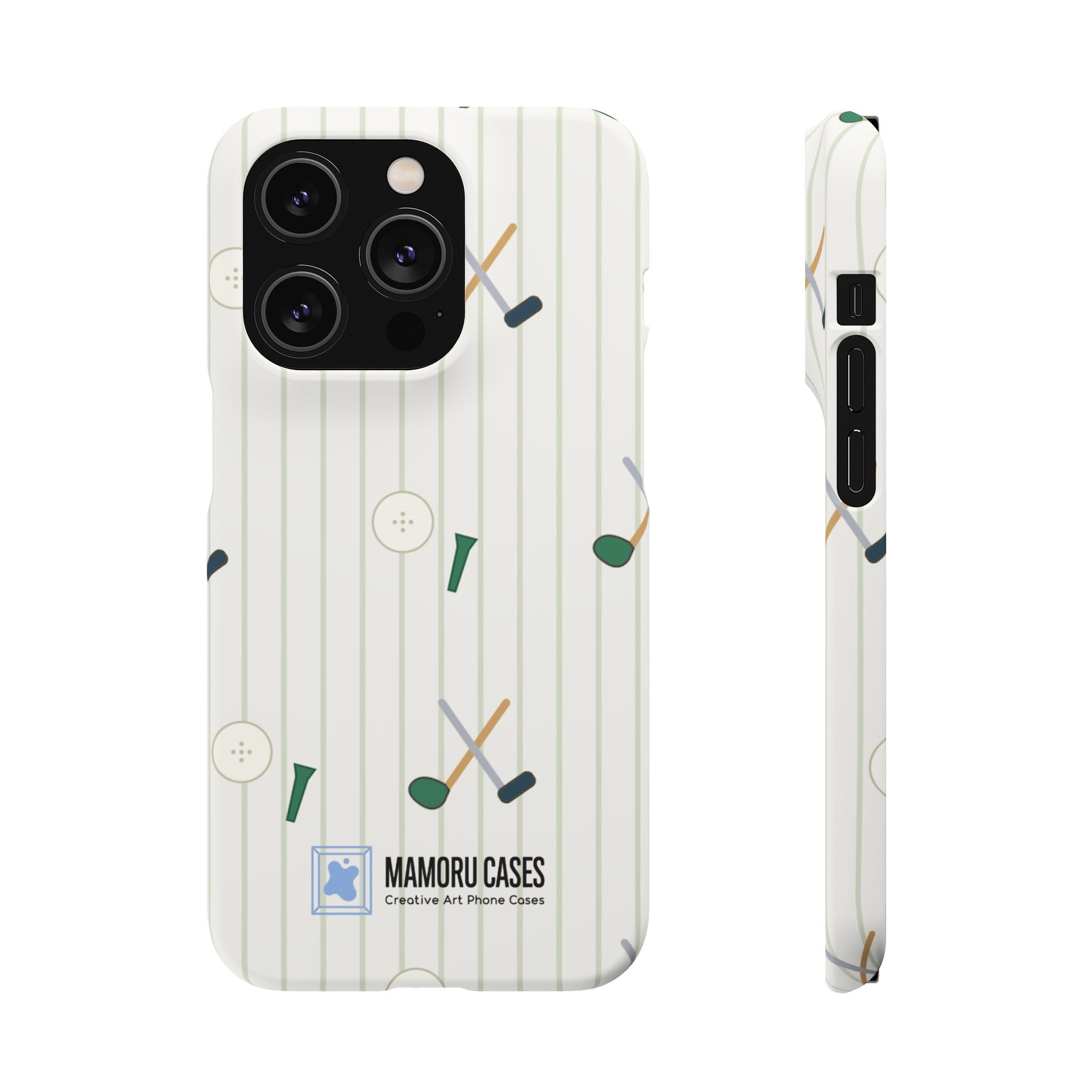 Mamoru Cases | Golf Pattern Snap Phone Case Tee & Mallet Design