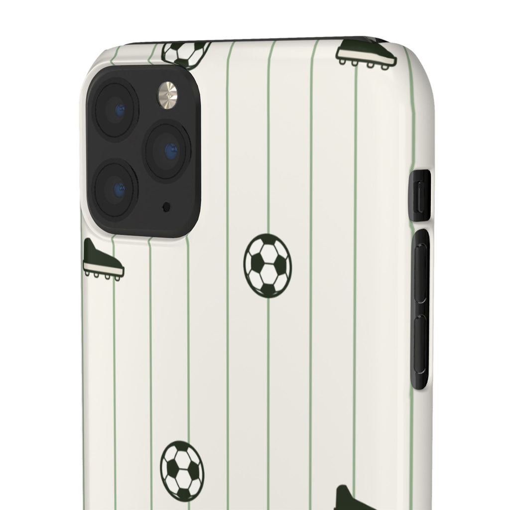 Soccer Pattern Snap Phone Case - Athletic Ball & Cleat Design